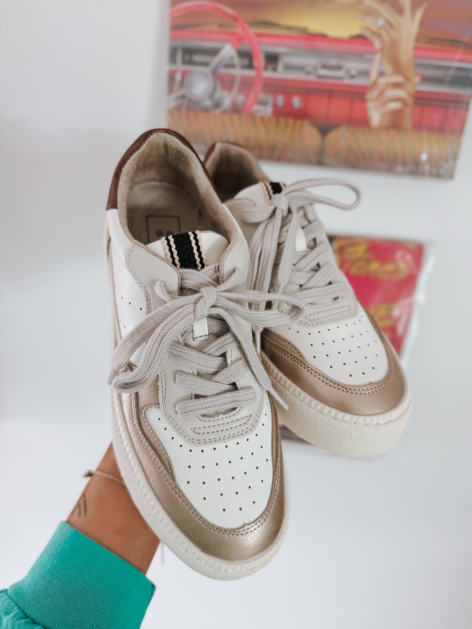 The Sheena Gold Sneakers