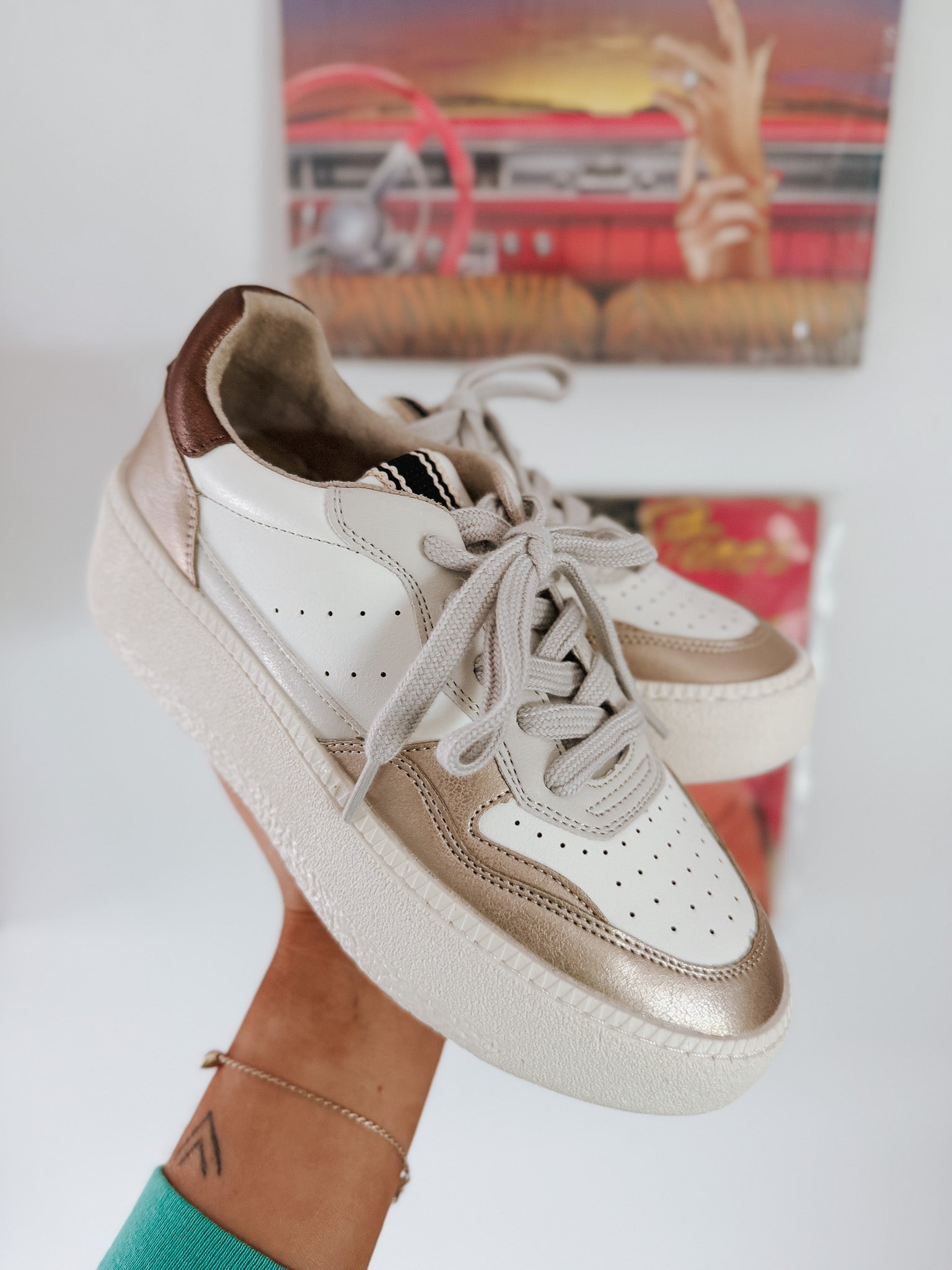 The Sheena Gold Sneakers