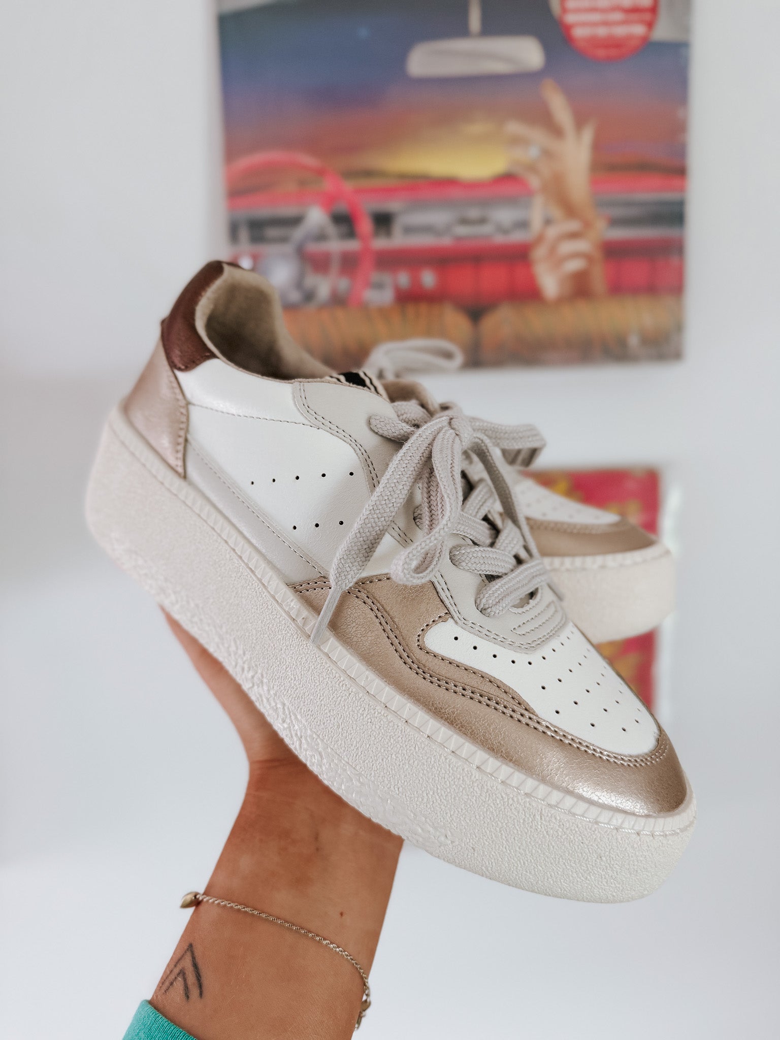 The Sheena Gold Sneakers