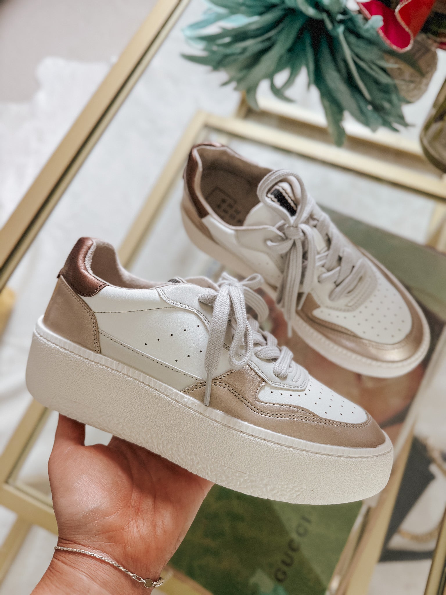 The Sheena Gold Sneakers