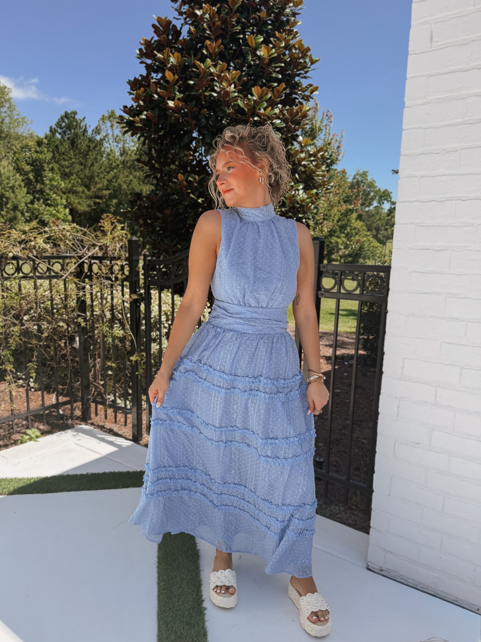 Dreaming in Blues Maxi Dress
