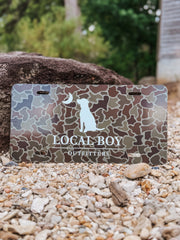 Local Boy License Plate in Localflage OD