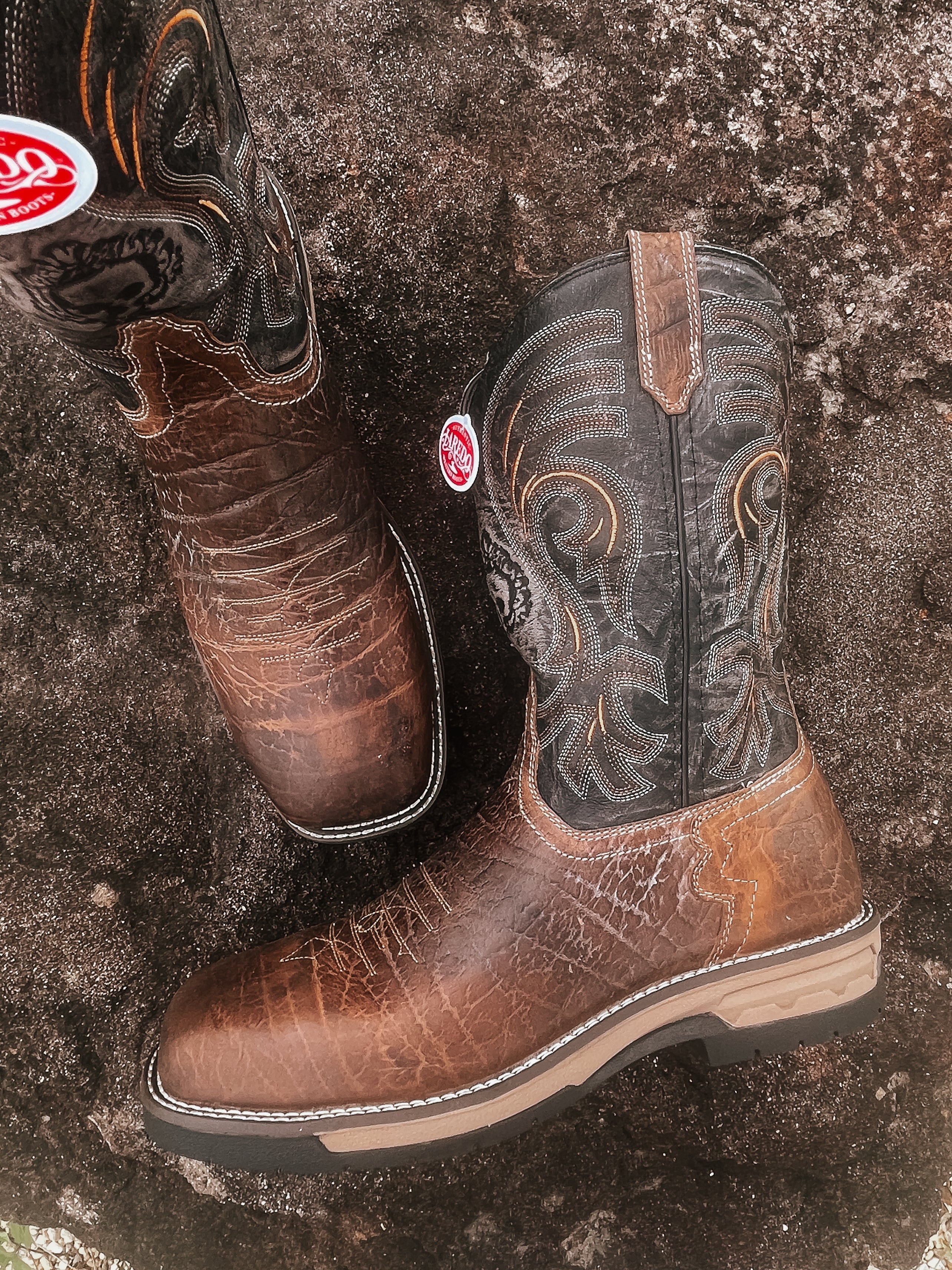 Men's Laredo Hawke Brown/Black Steel Toe Work Boot