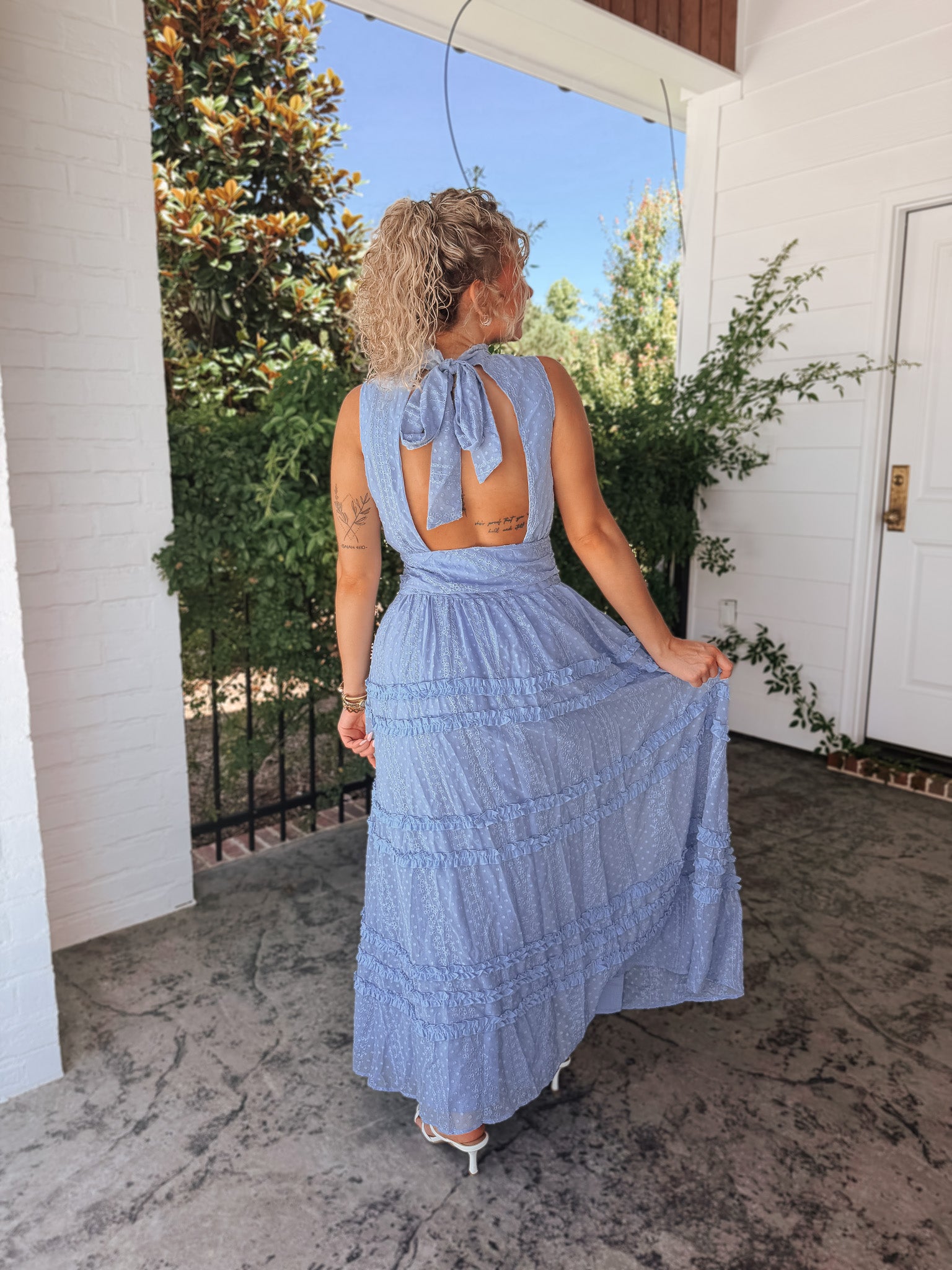 Dreaming in Blues Maxi Dress