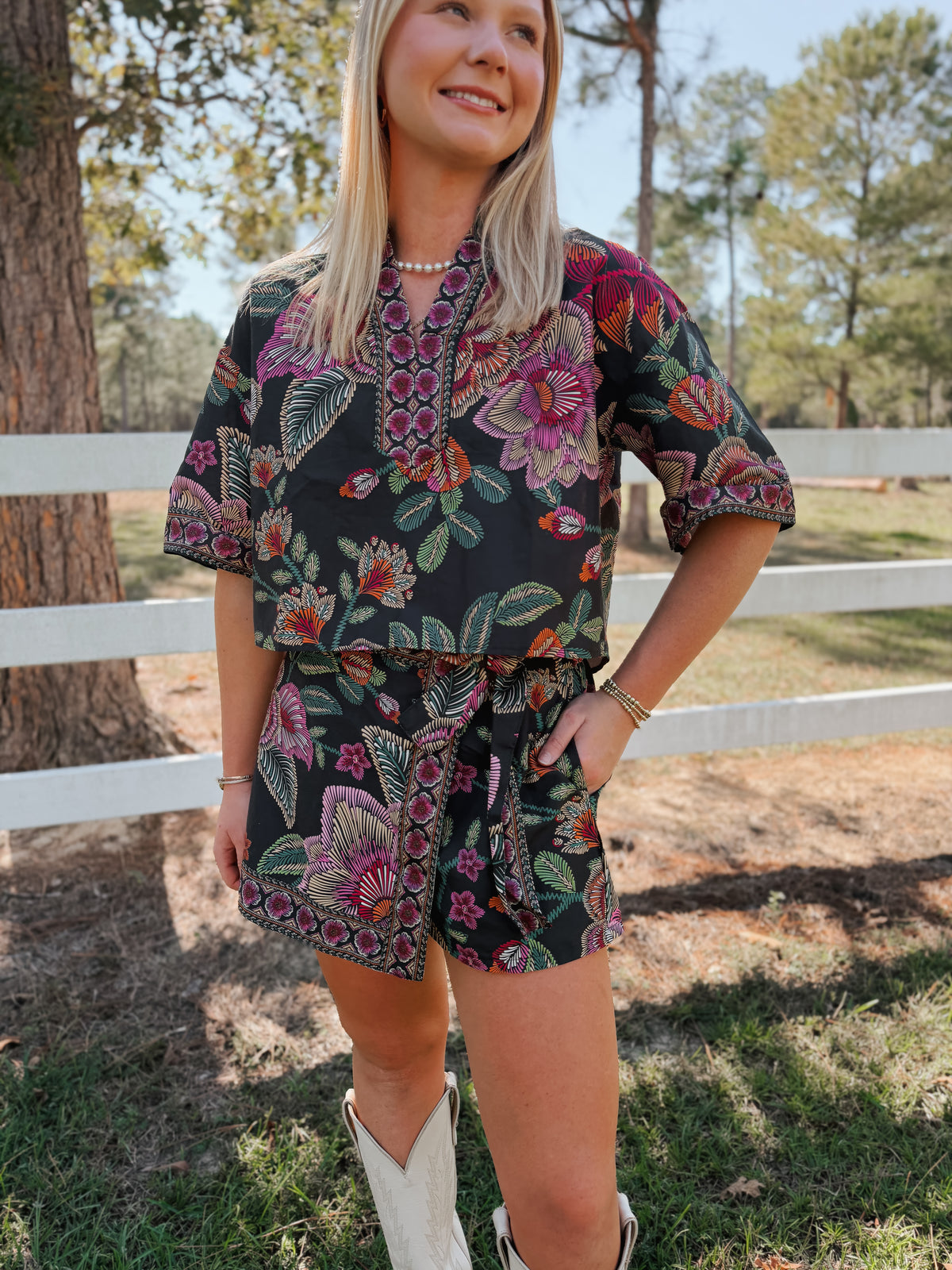 Midnight Bloom Top