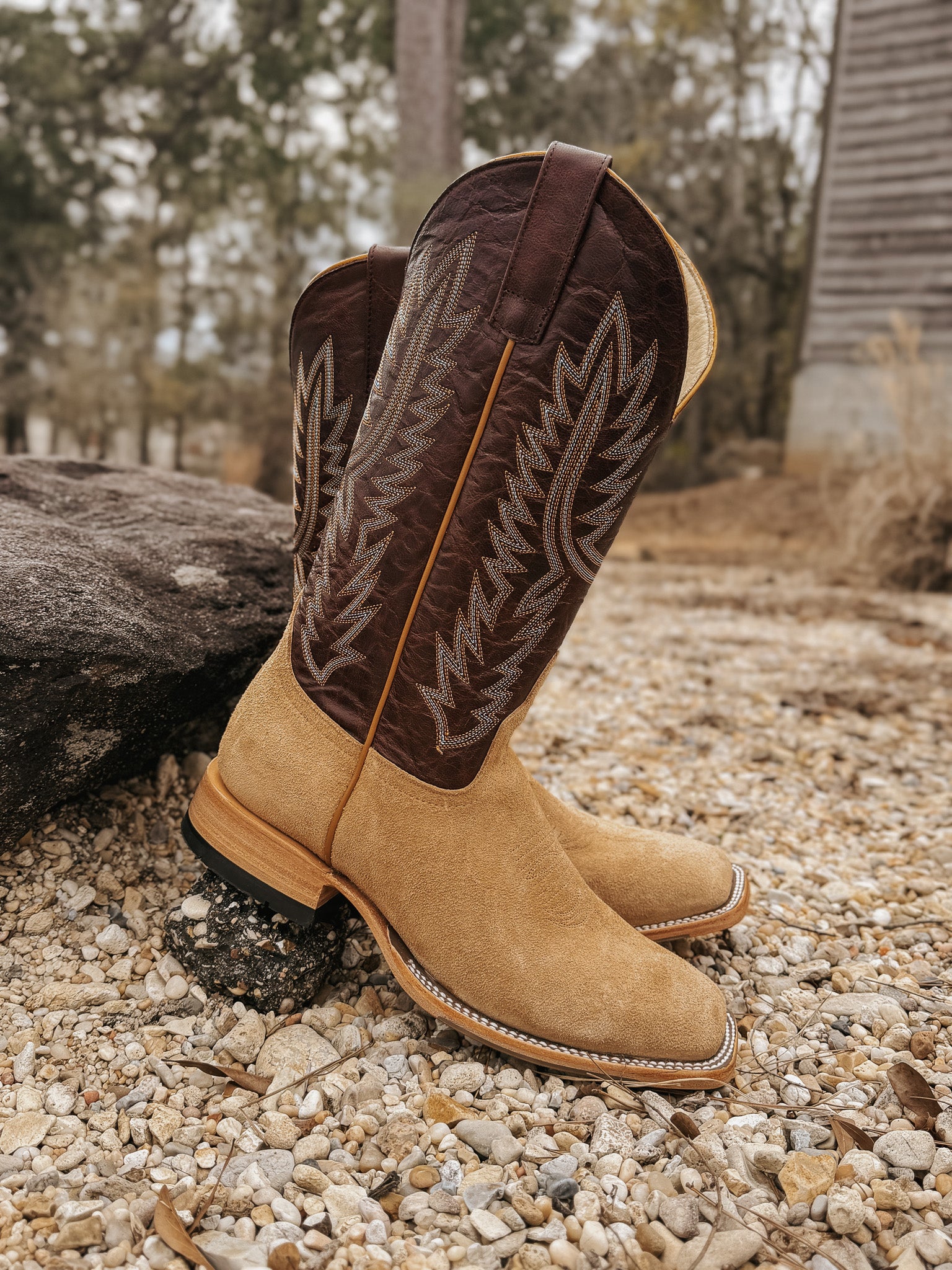 Men's Horse Power Top Hand Tan Crazyhorse Rough Out Boots