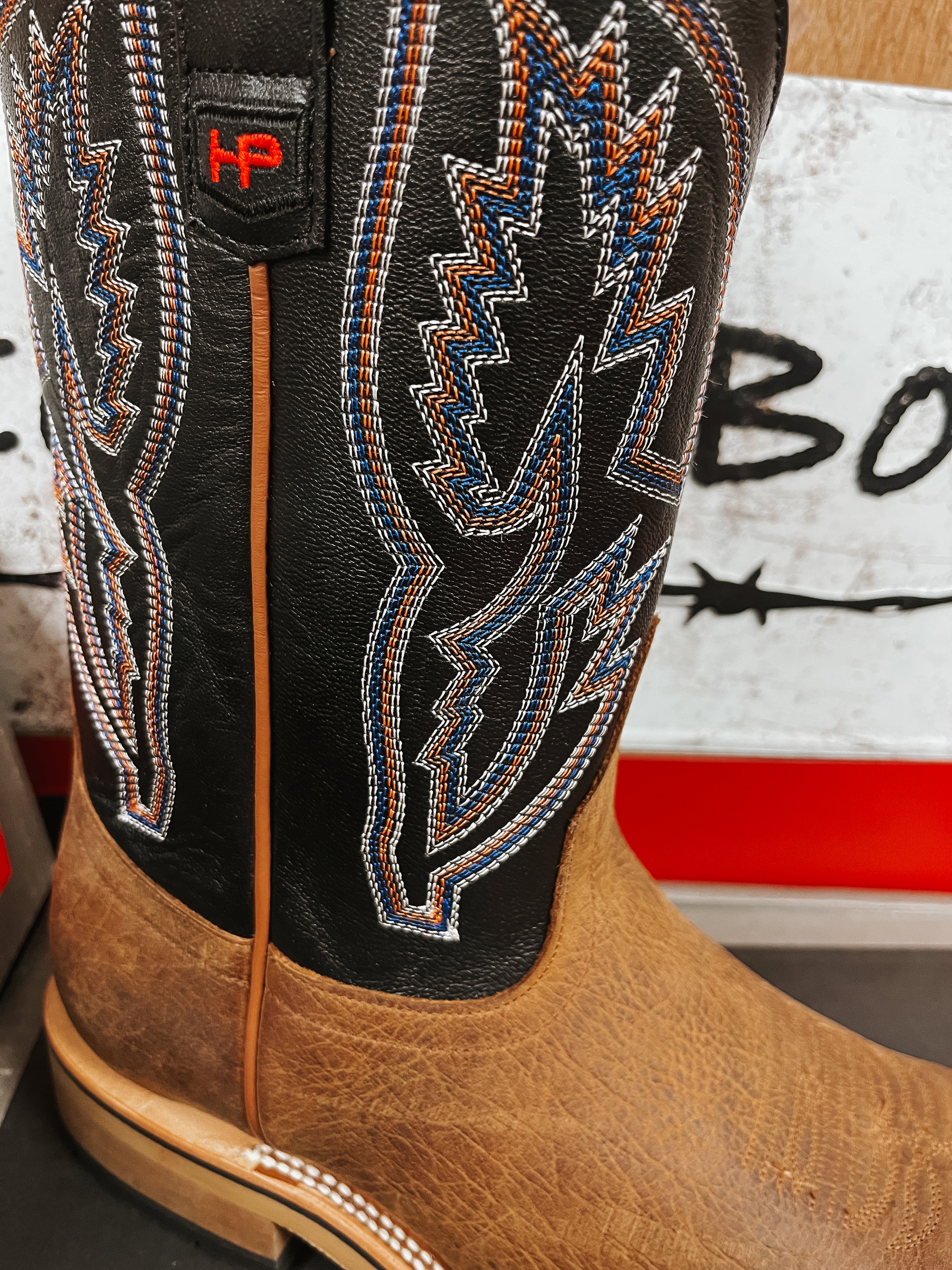 Bota de trabajo con punta de acero Bison desgastada Horse Power para hombre