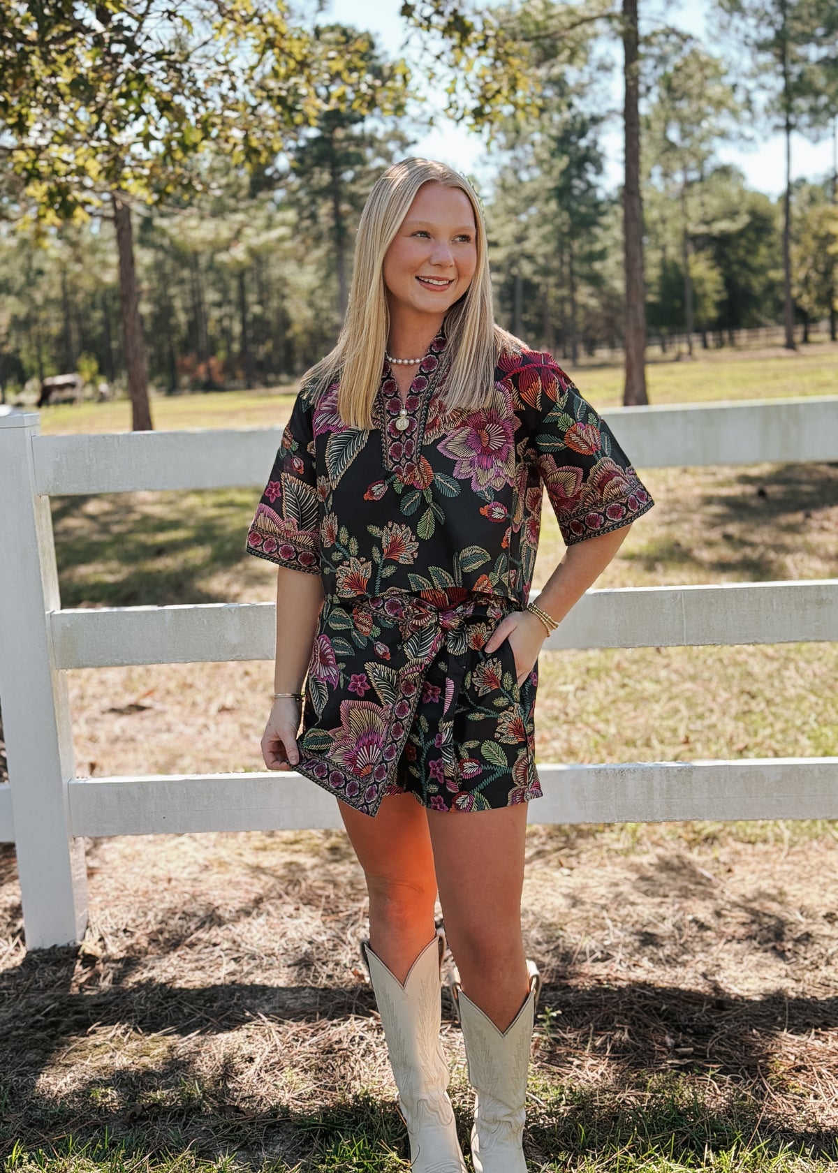 Midnight Bloom Top