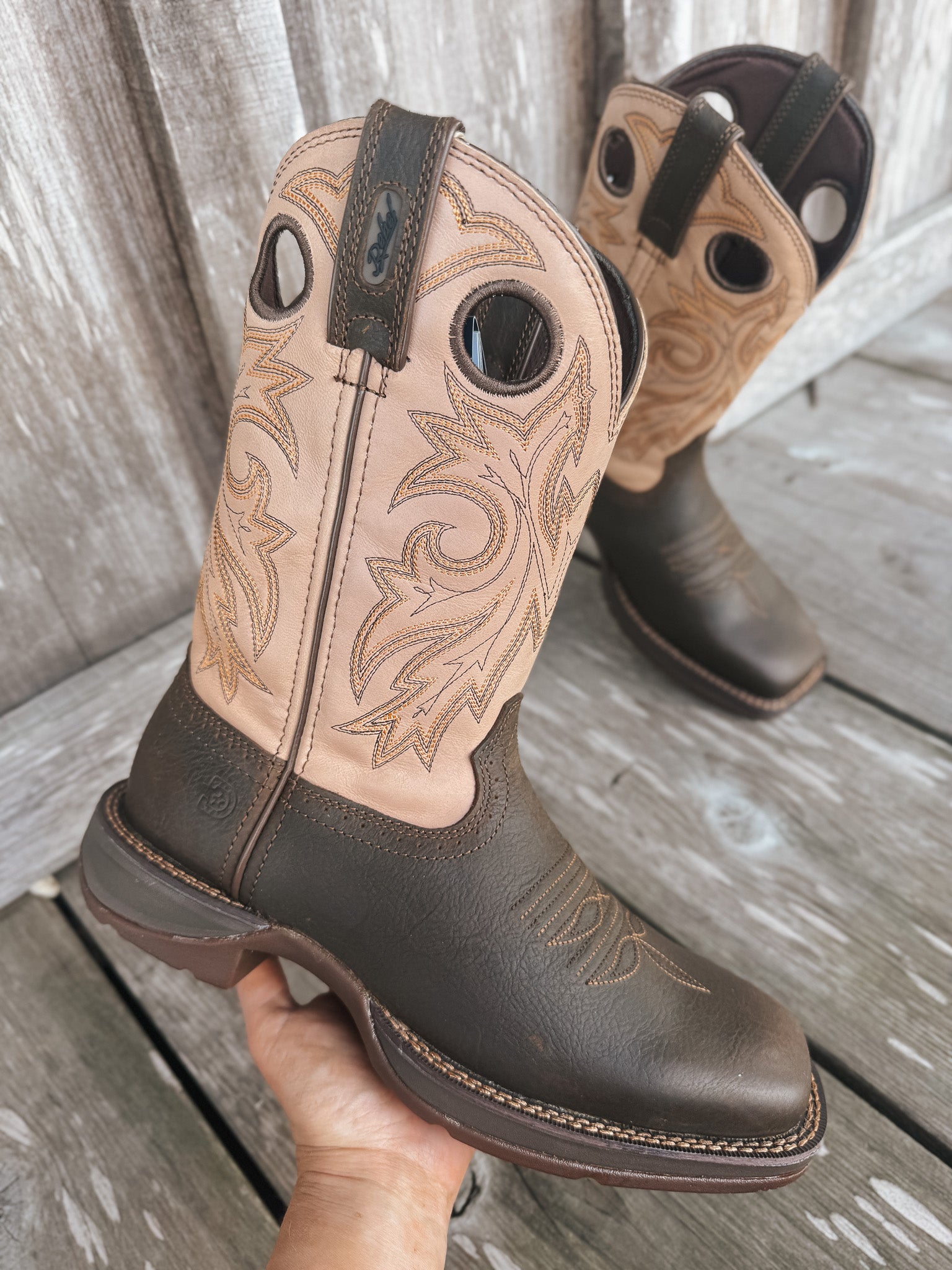 Men's Durango Rebel with InsulKul™ Western Boots in Coffee/Bone