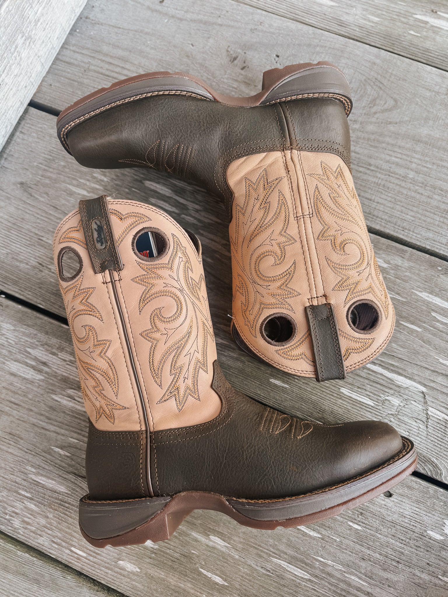 Men's Durango Rebel with InsulKul™ Western Boots in Coffee/Bone