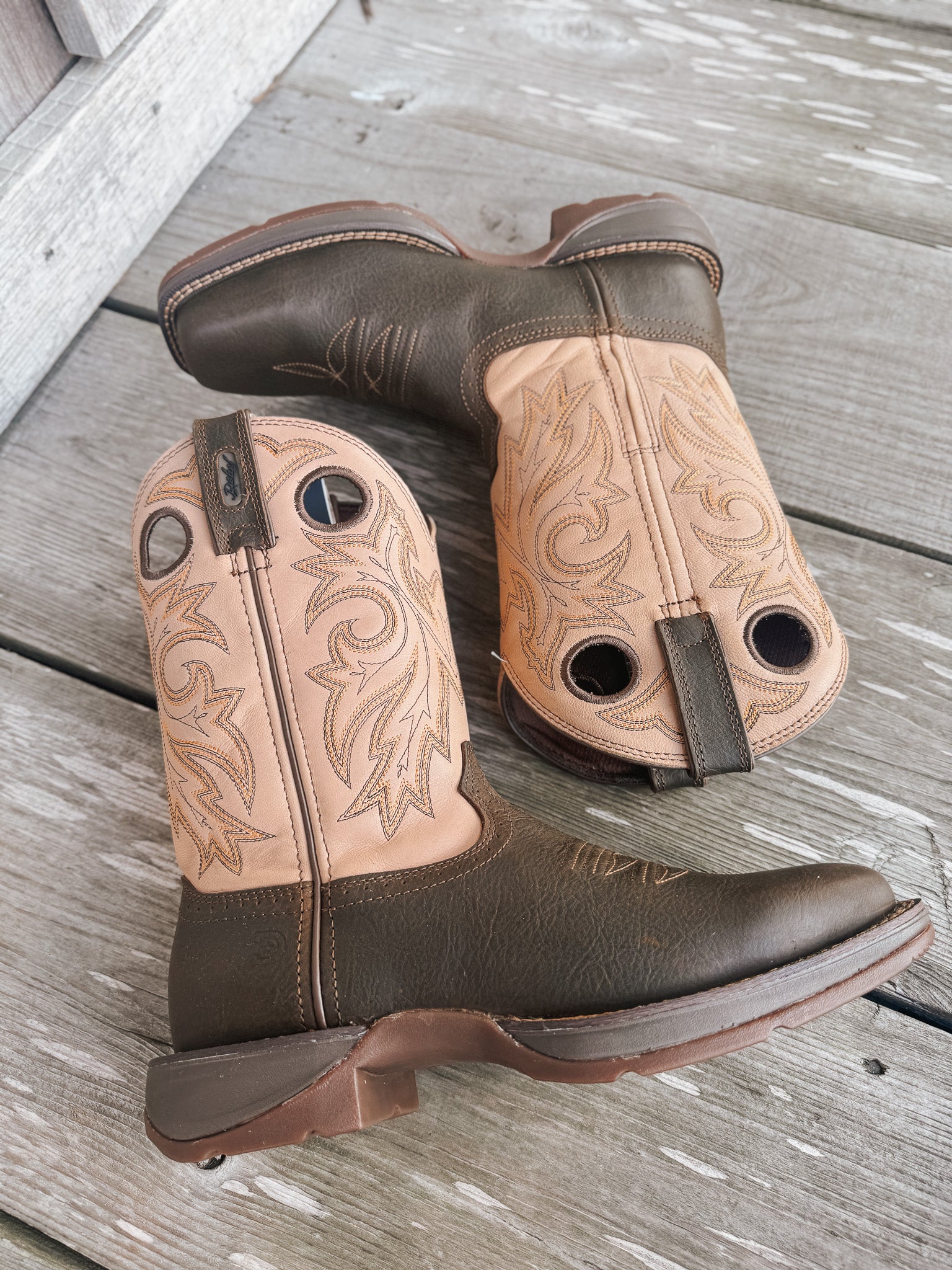 Men's Durango Rebel with InsulKul™ Western Boots in Coffee/Bone