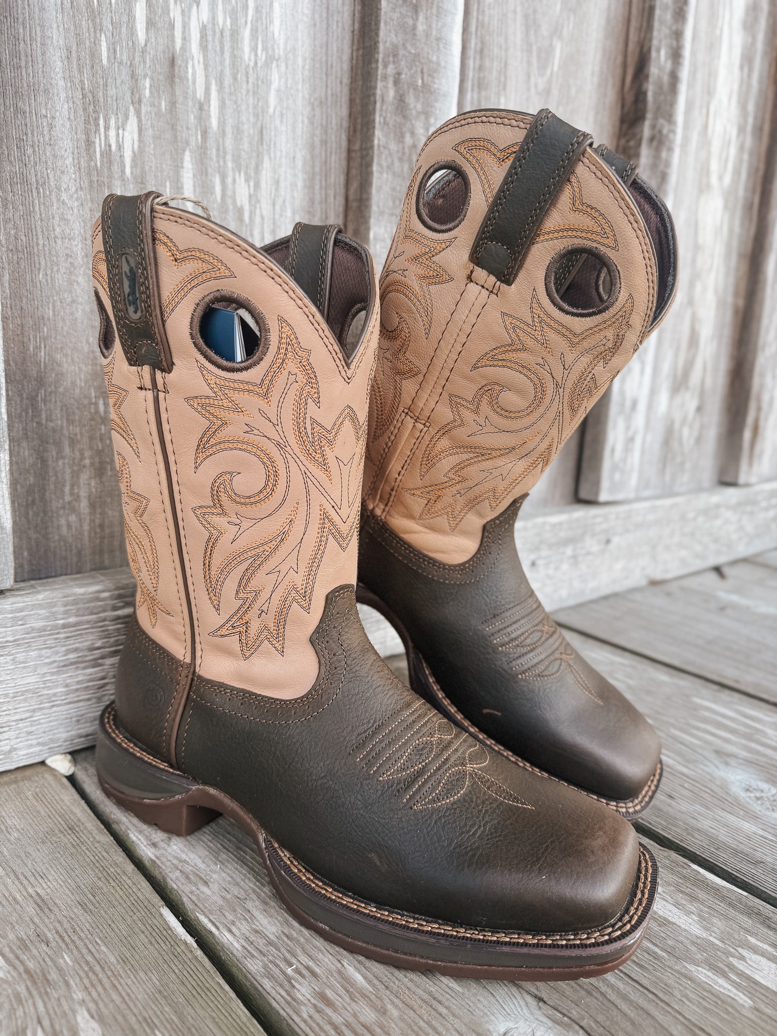 Men's Durango Rebel with InsulKul™ Western Boots in Coffee/Bone