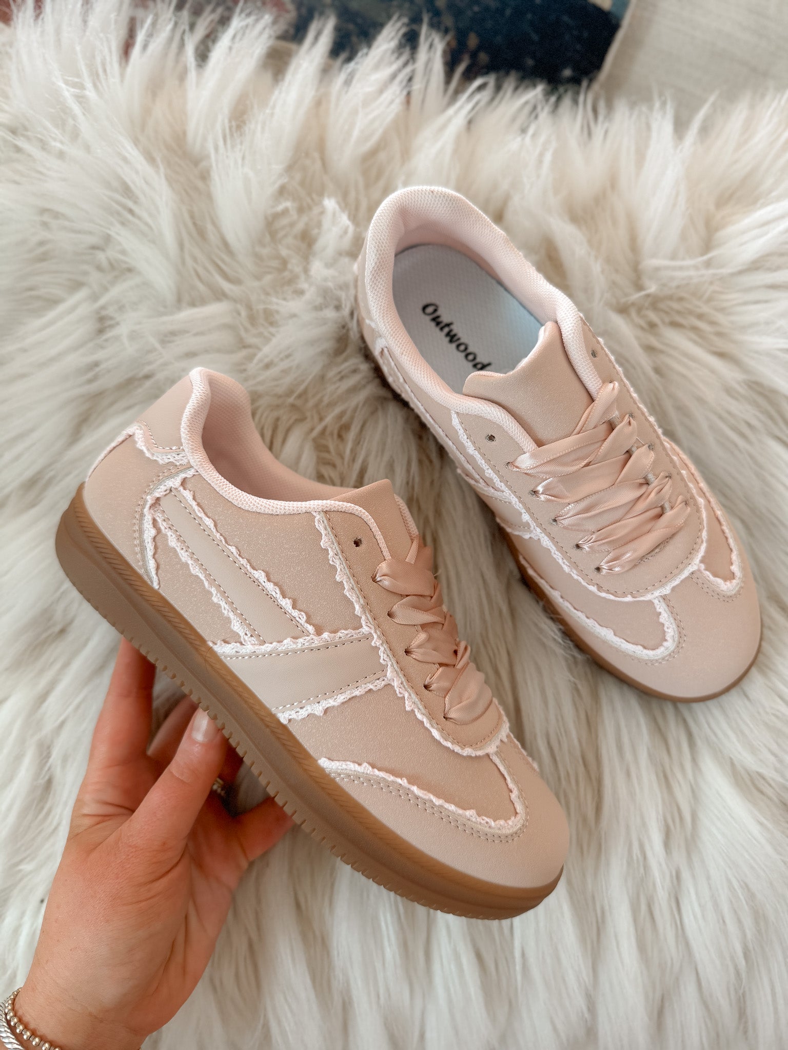 Step Ahead Sneakers in Light Pink