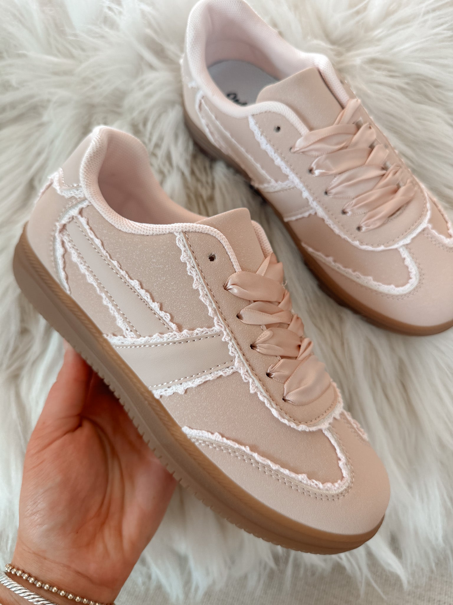 Step Ahead Sneakers in Light Pink