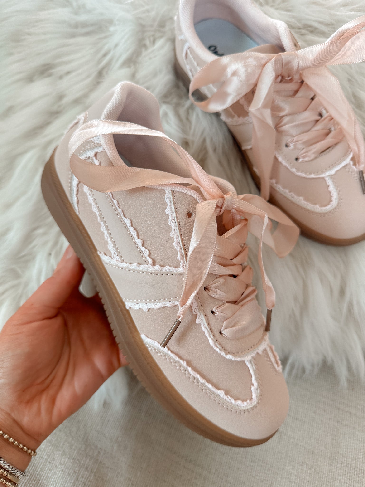 Step Ahead Sneakers in Light Pink