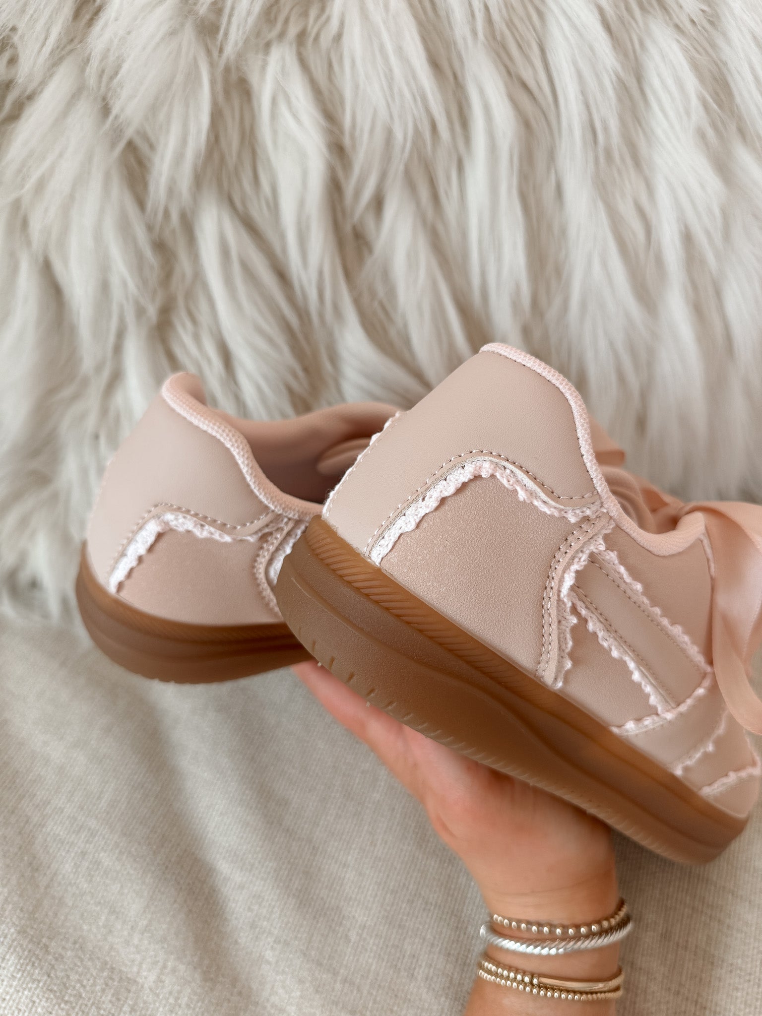 Step Ahead Sneakers in Light Pink