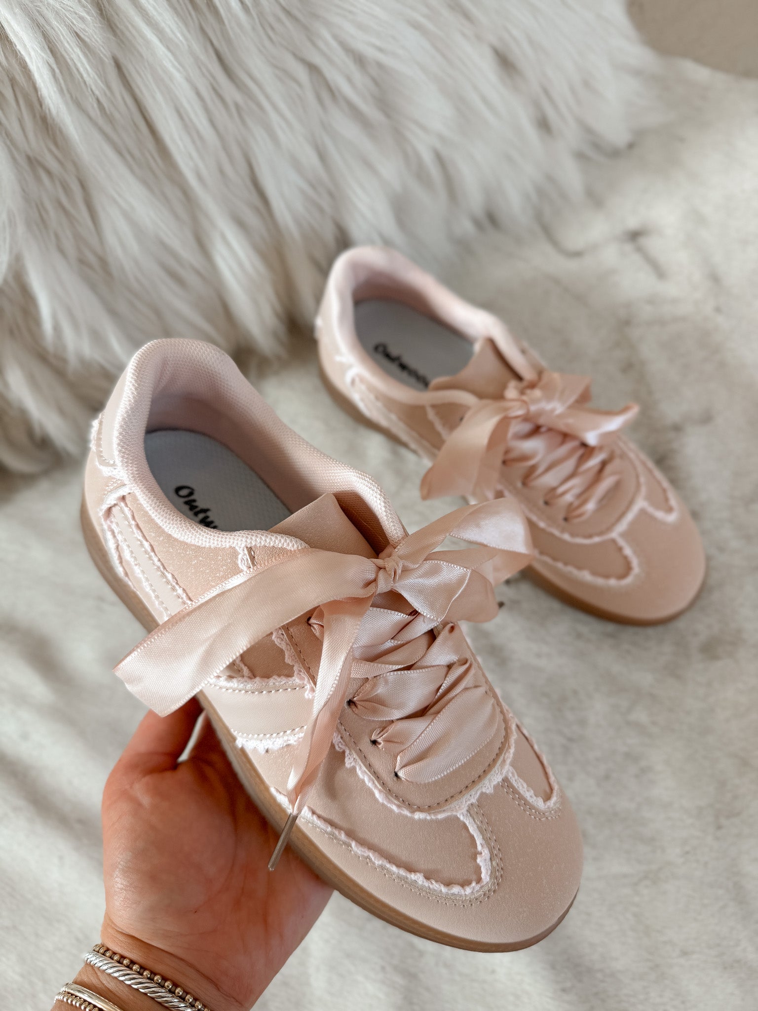 Step Ahead Sneakers in Light Pink