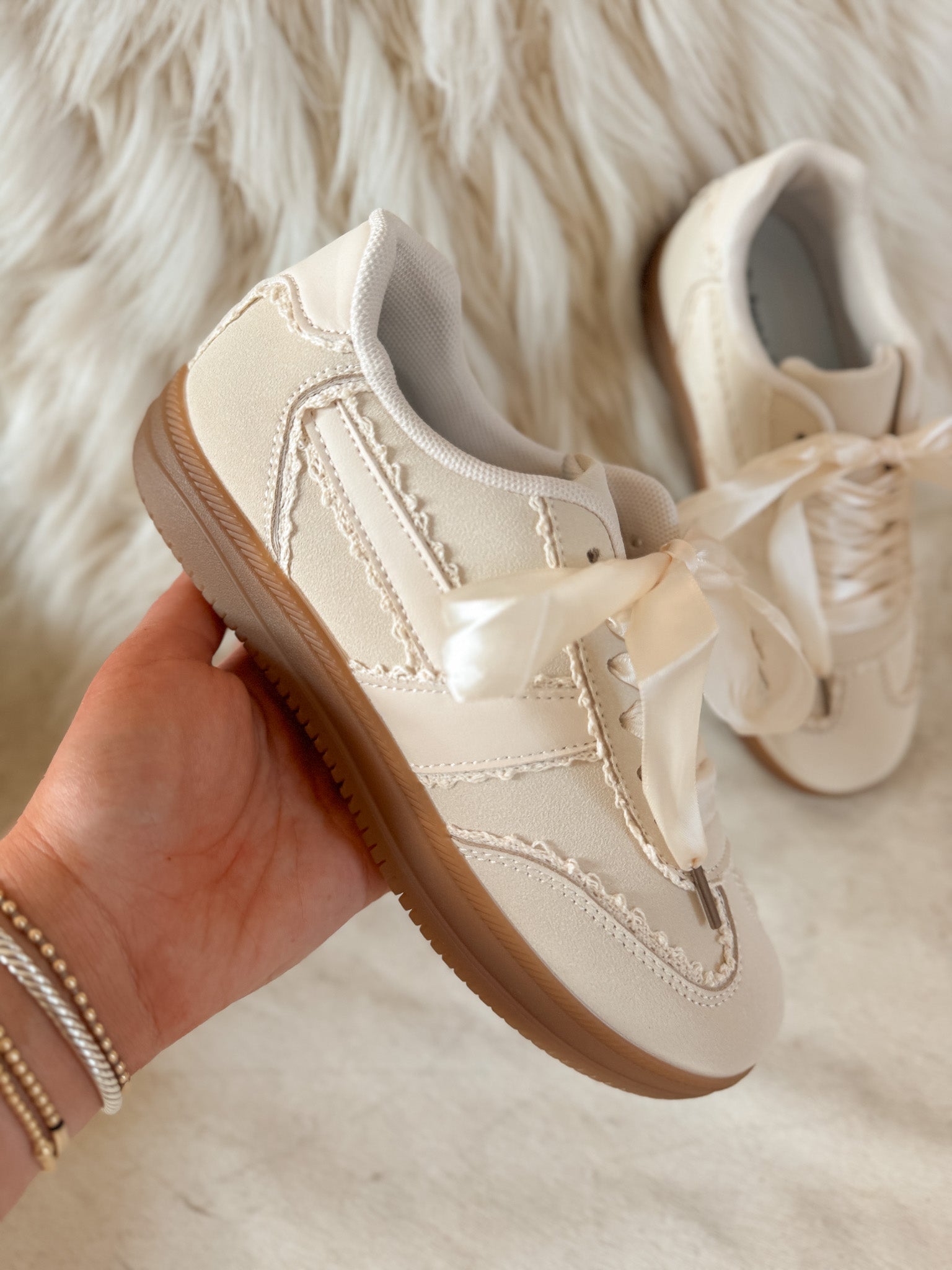 Step Ahead Sneakers in Cream
