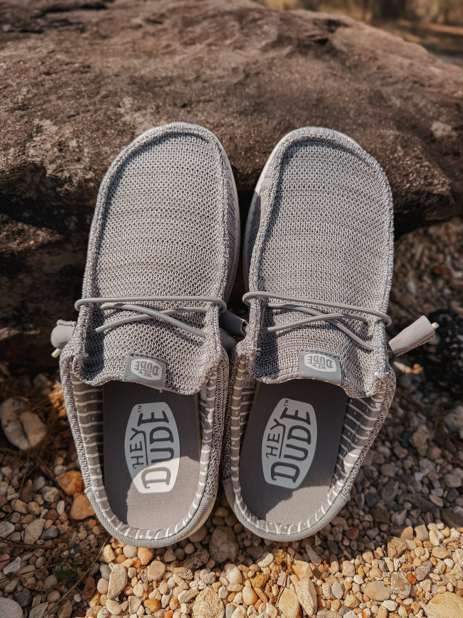 Hey Dude Men's Wally Slip Stretch Sox in Granite Grey