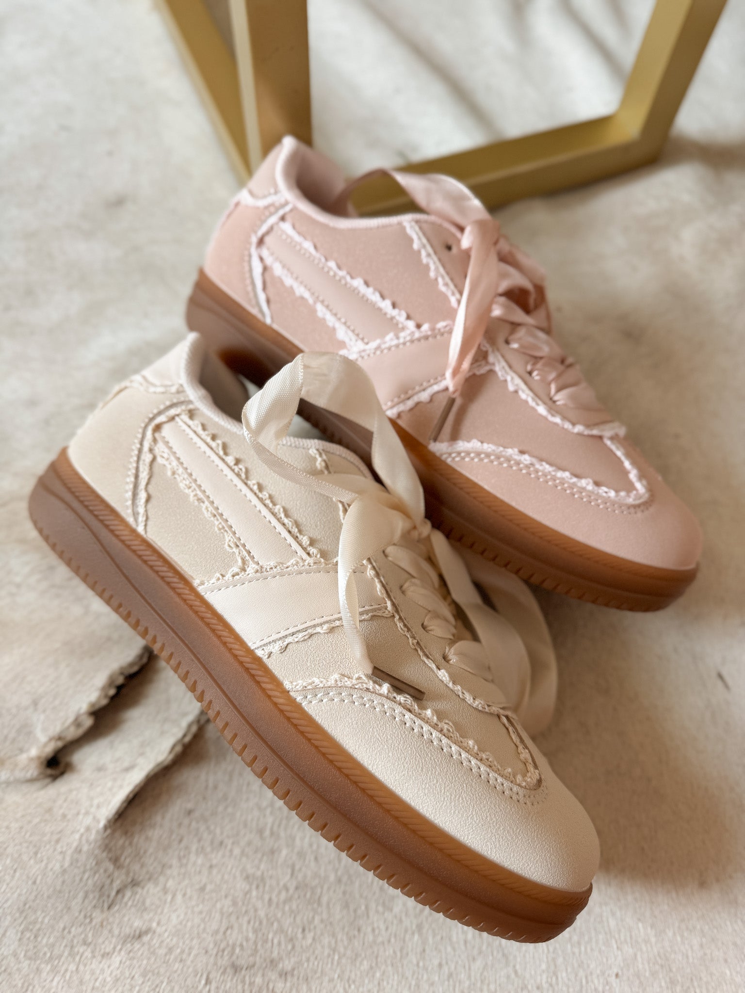 Step Ahead Sneakers in Cream