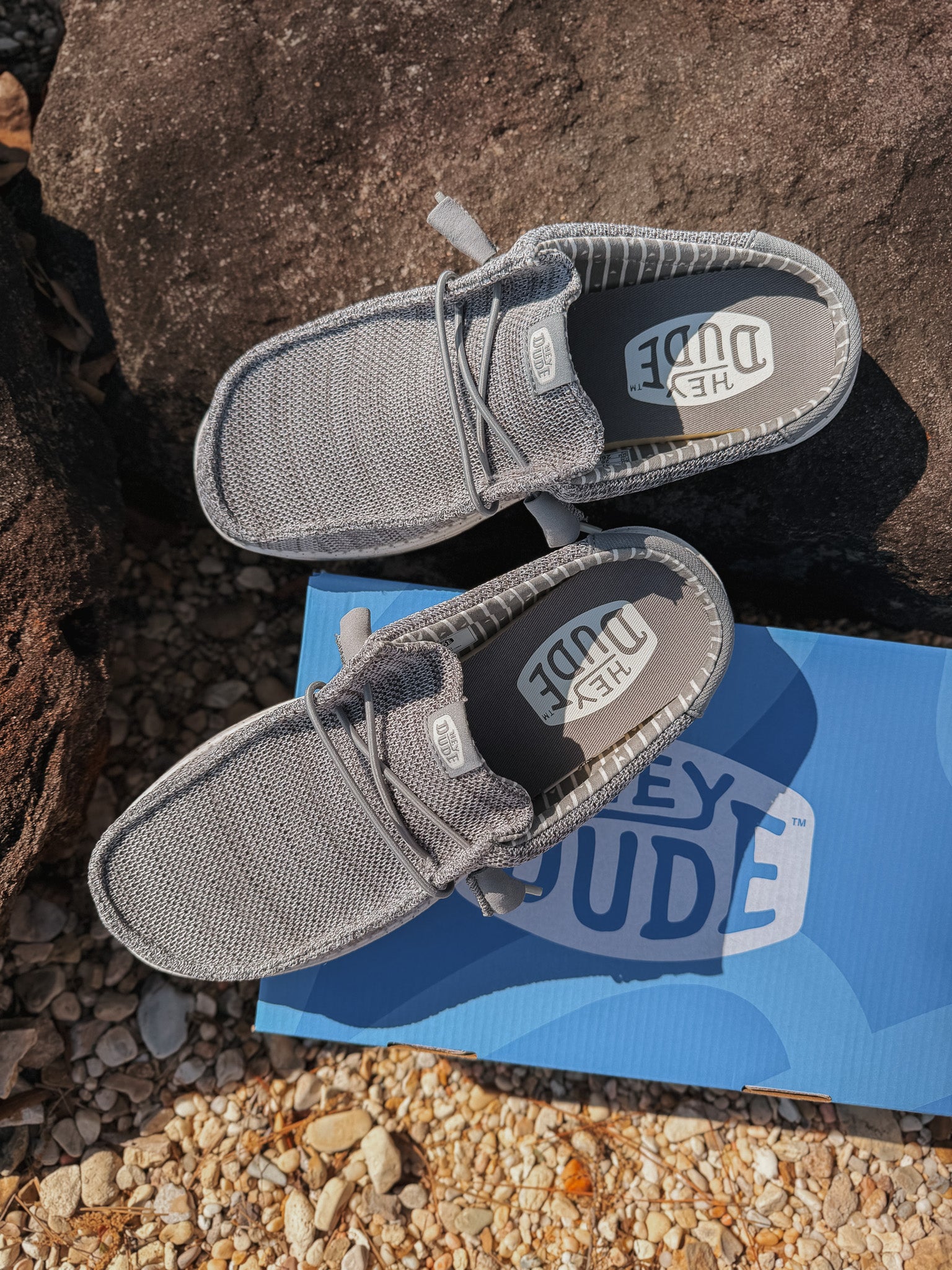 Hey Dude Men's Wally Slip Stretch Sox in Granite Grey