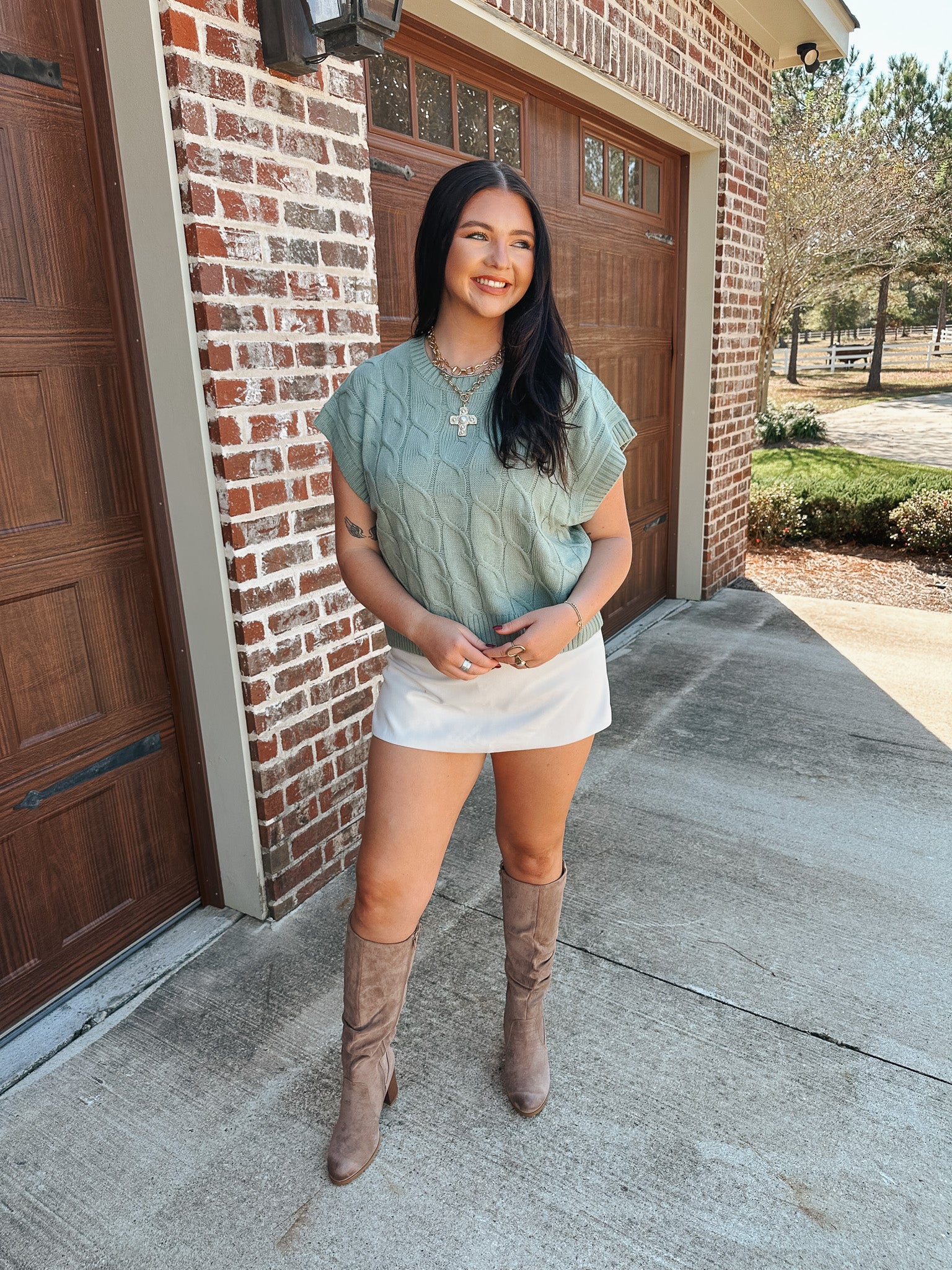 The Skirt of the Season in Ecru