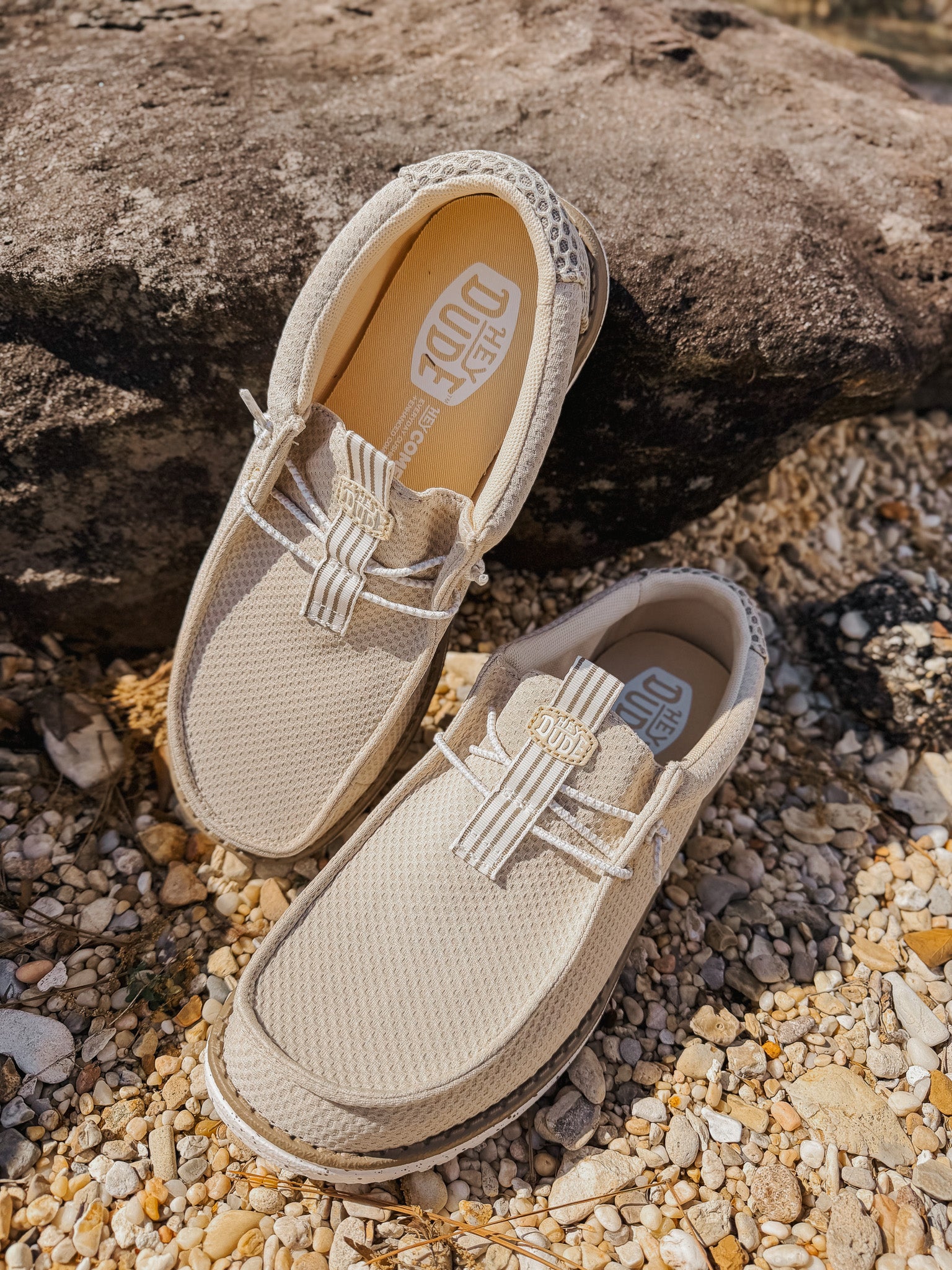 Hey Dude Men's Wally Mesh Neutrals in Island Neutral