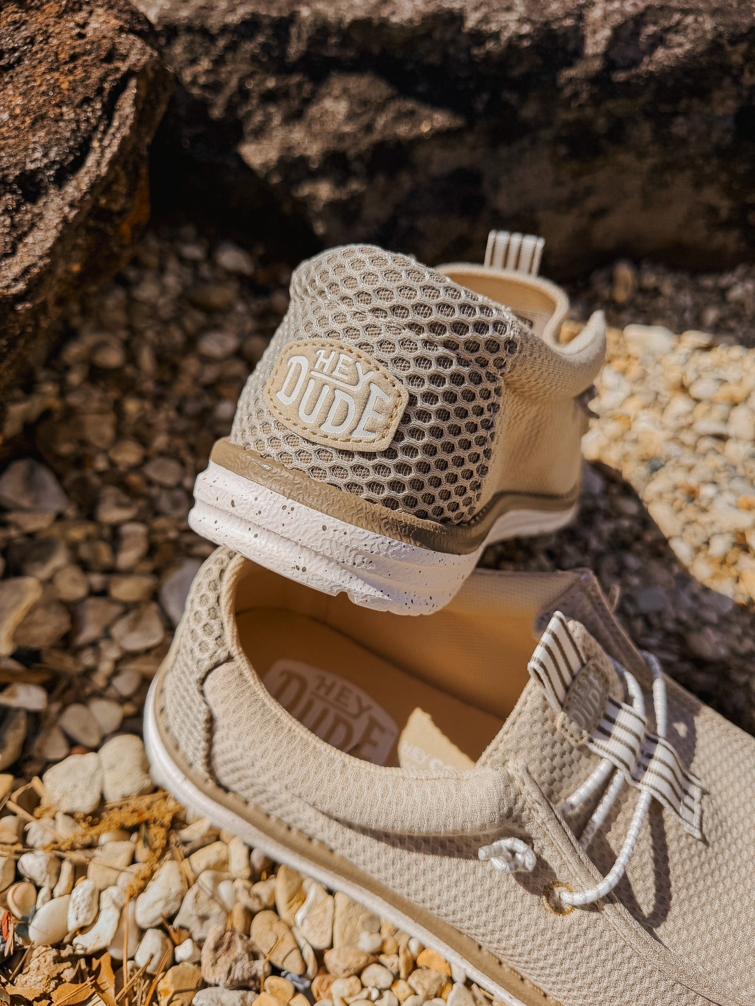 Hey Dude Men's Wally Mesh Neutrals in Island Neutral