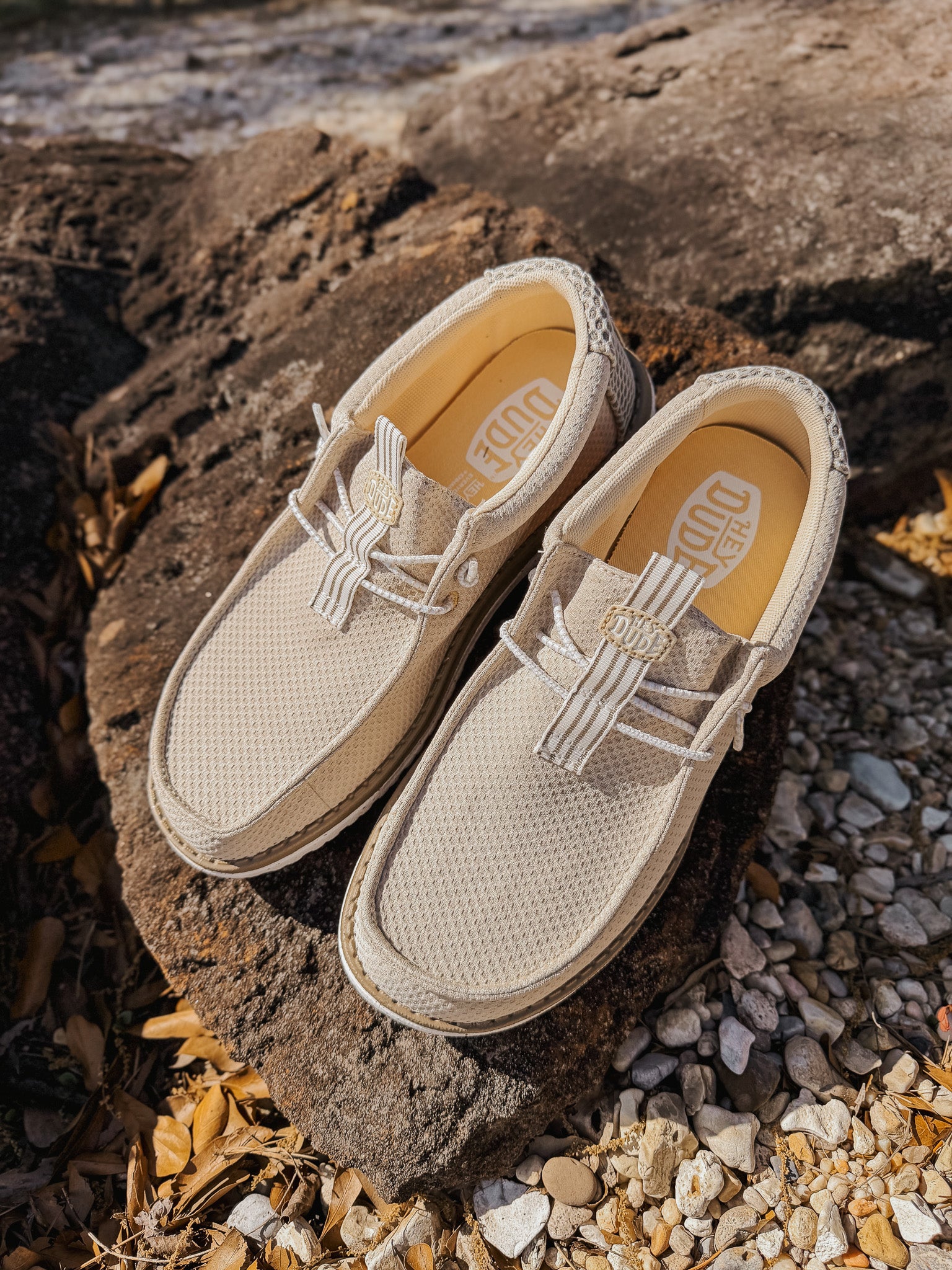 Hey Dude Men's Wally Mesh Neutrals in Island Neutral