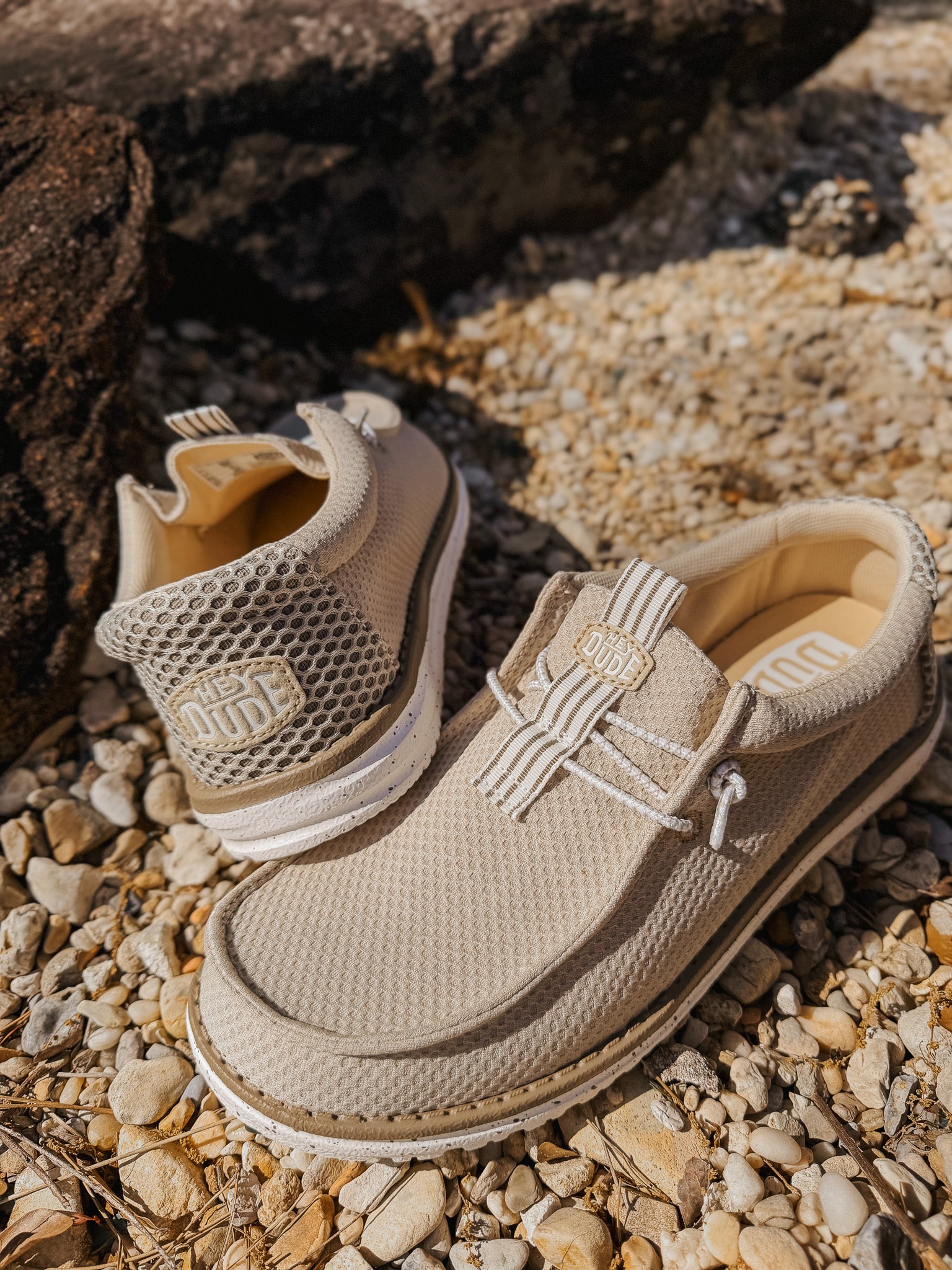 Hey Dude Men's Wally Mesh Neutrals in Island Neutral