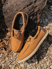 Hey Dude Men's Harbor Lo Classic in Bone Brown/Multi
