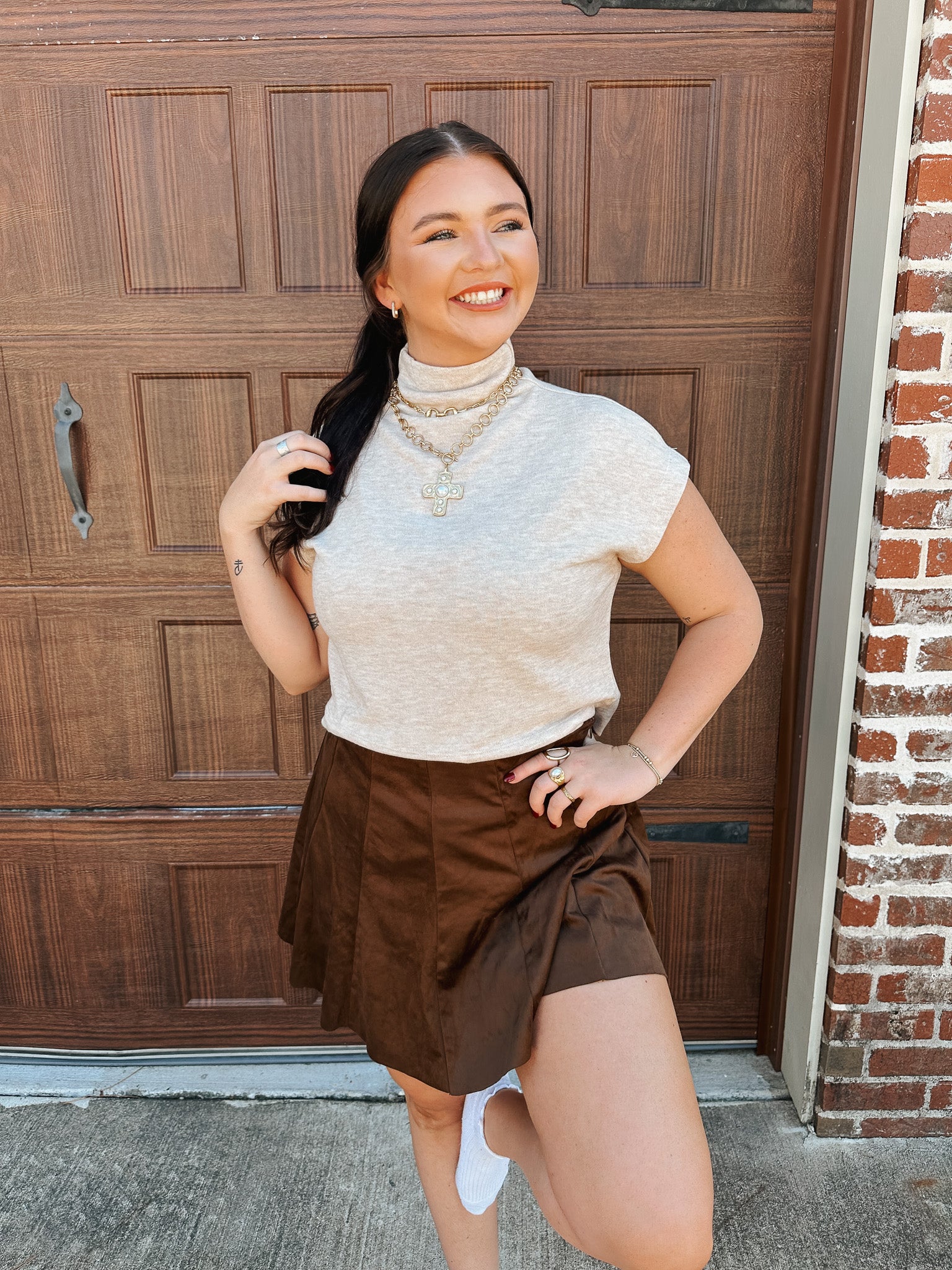 Loving Views Oatmeal Sweater Top