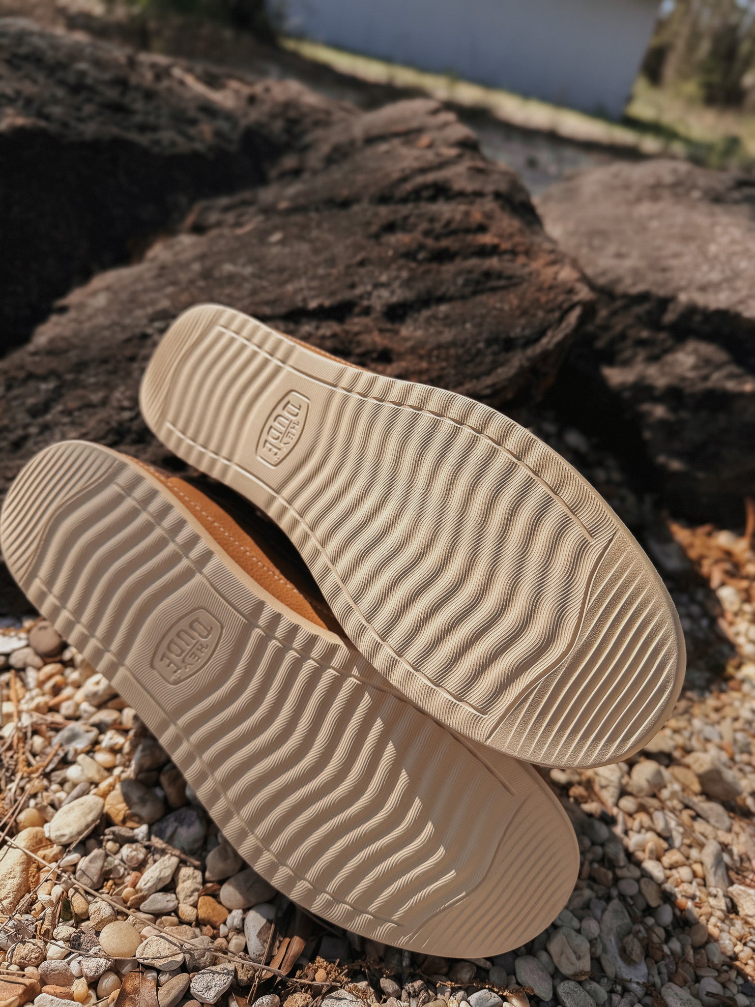 Hey Dude Men's Harbor Lo Classic in Bone Brown/Multi