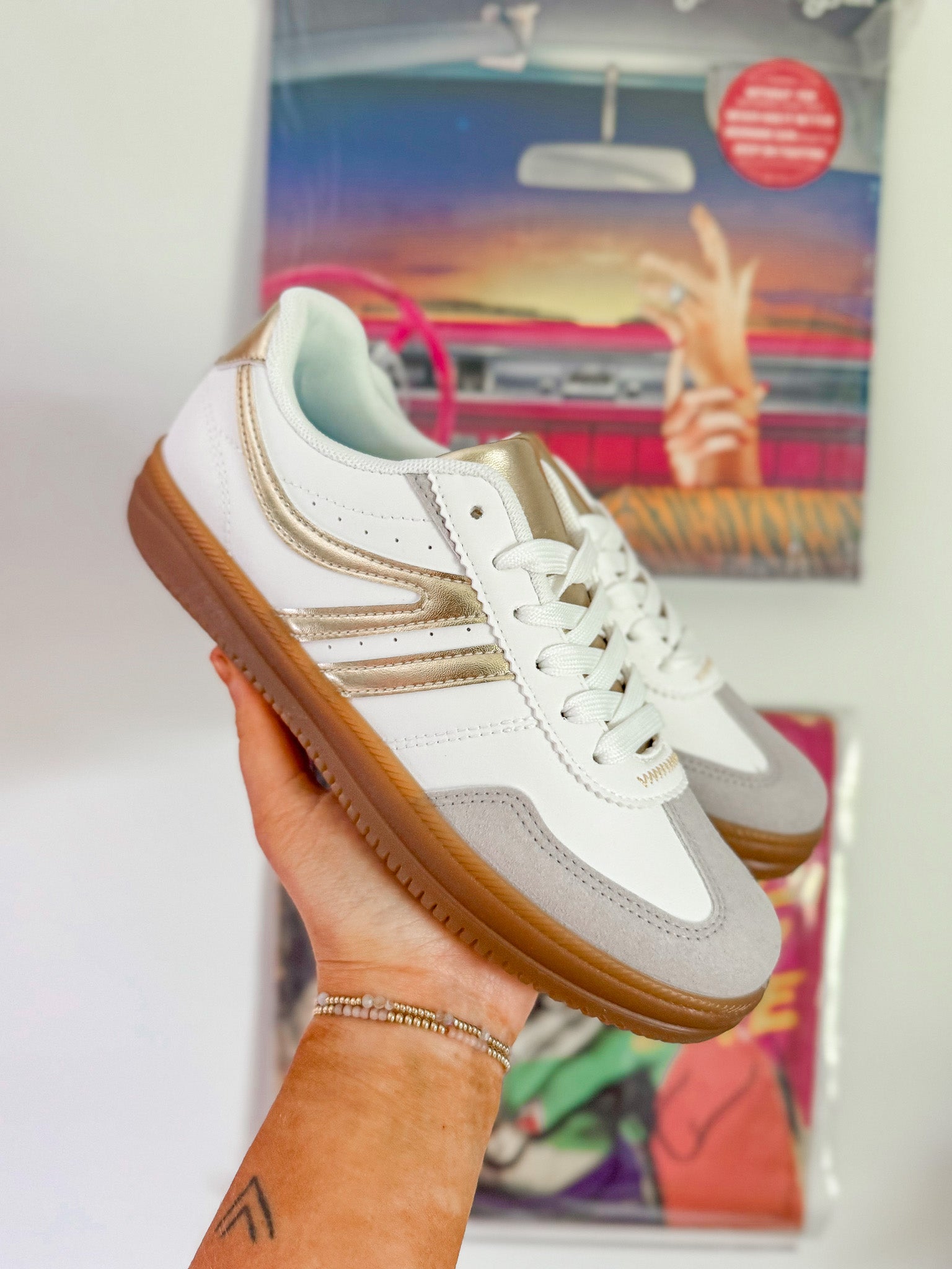 Radiant Steps Gold Sneakers