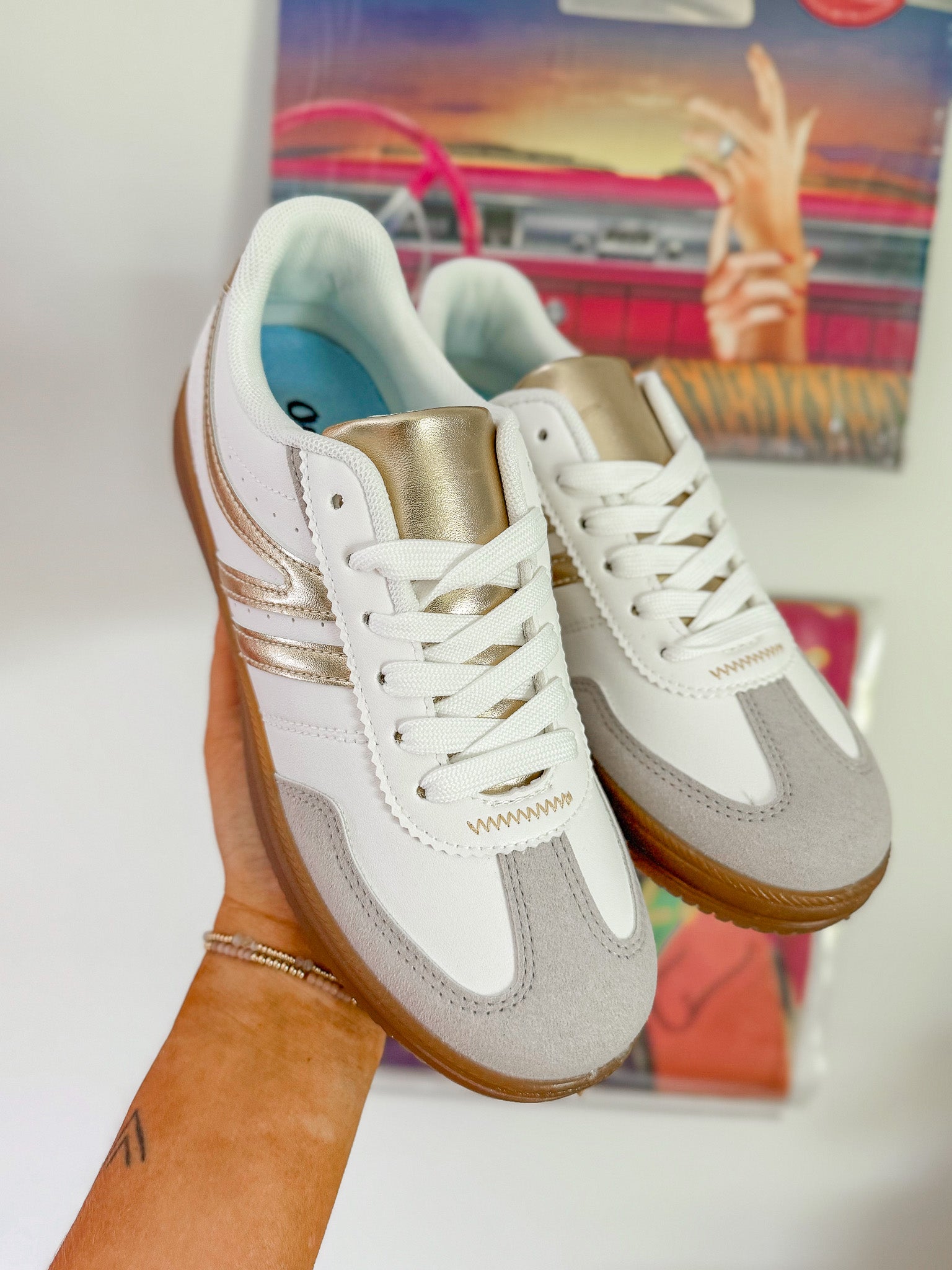 Radiant Steps Gold Sneakers