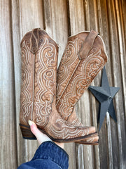 WOMEN'S CIRCLE G BY CORRAL BROWN SEQUENCE EMBROIDERY BOOTS