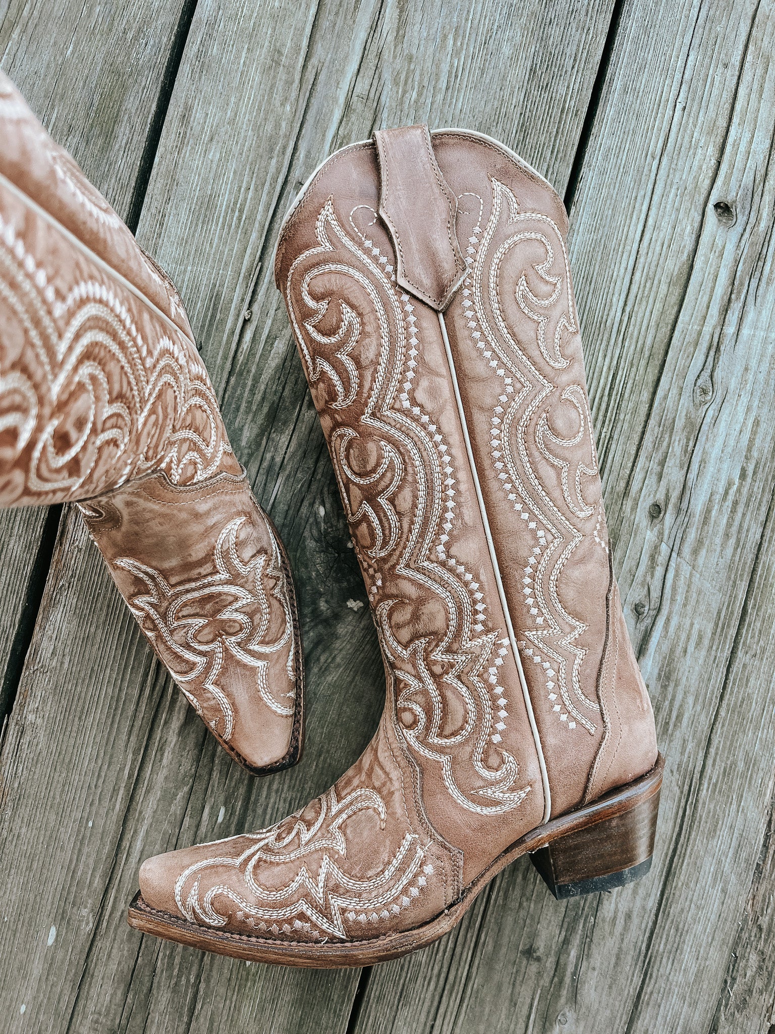 WOMEN'S CIRCLE G BY CORRAL BROWN SEQUENCE EMBROIDERY BOOTS