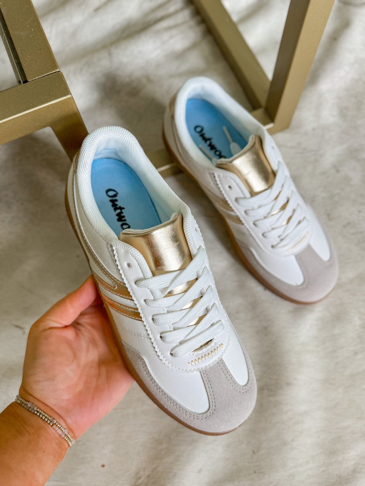 Radiant Steps Gold Sneakers