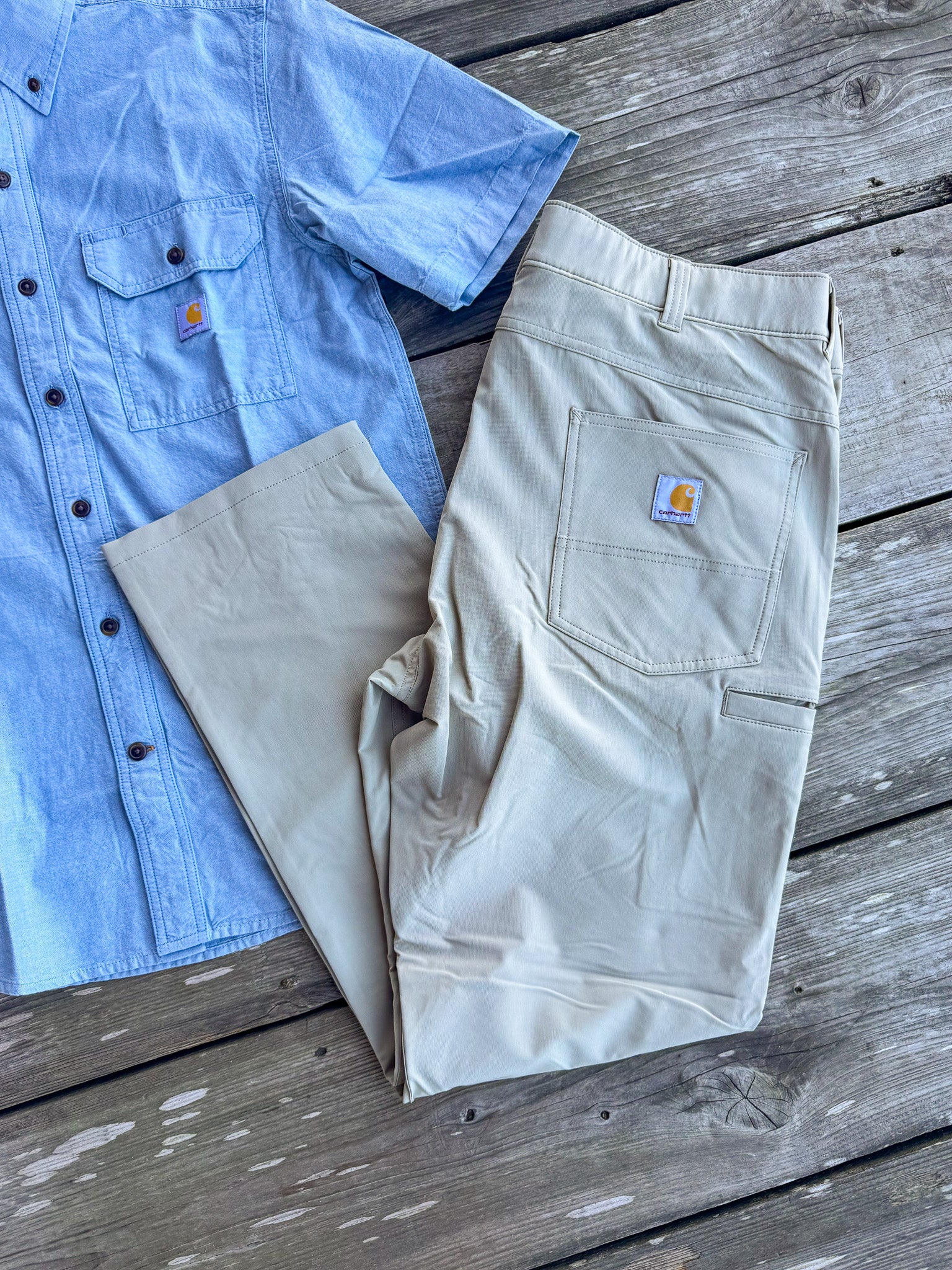 Men's Carhartt Force Sun Defender Relaxed Fit Pant in Greige