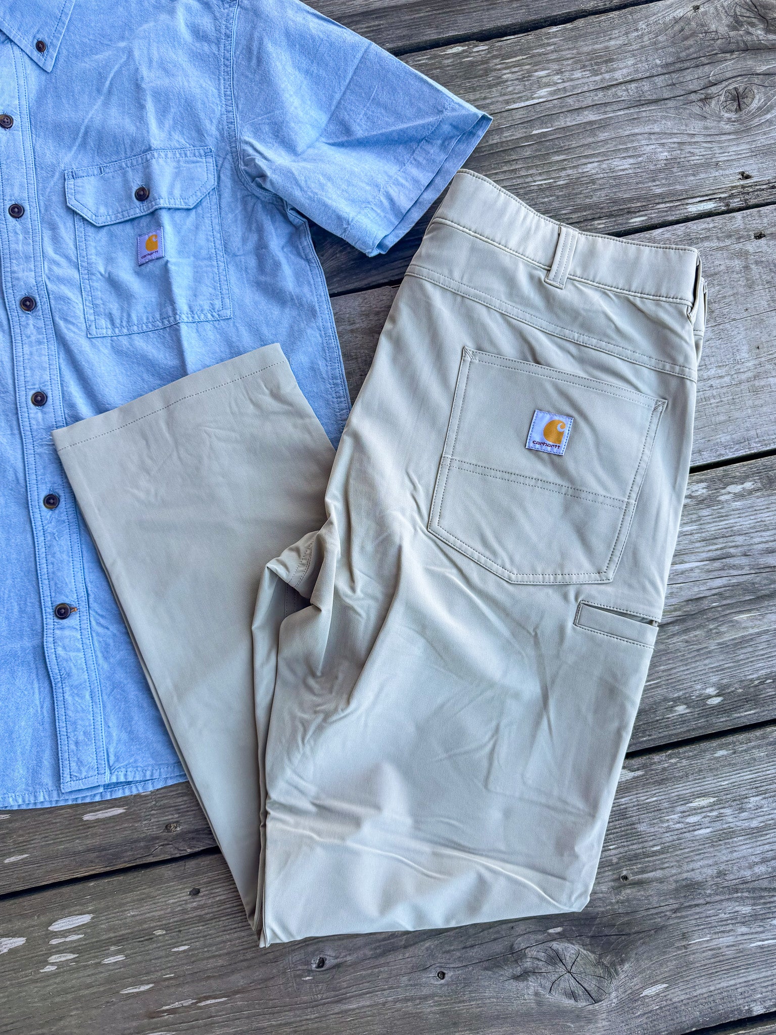 Men's Carhartt Force Sun Defender Relaxed Fit Pant in Greige