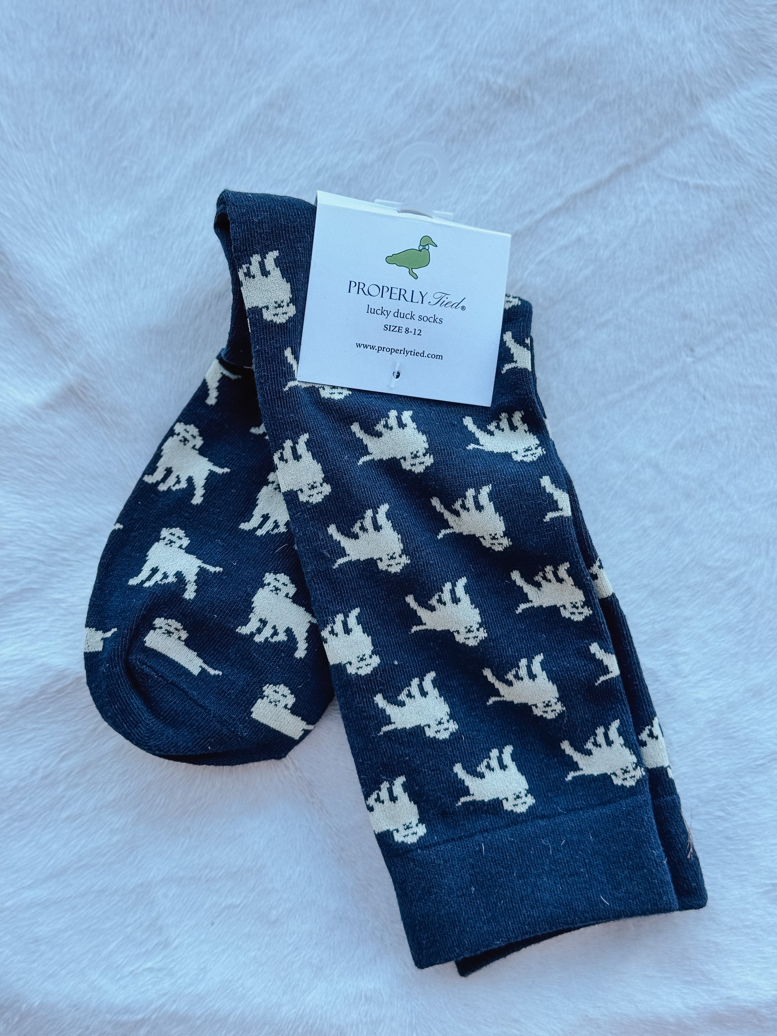 Calcetines Golden Retriever correctamente atados