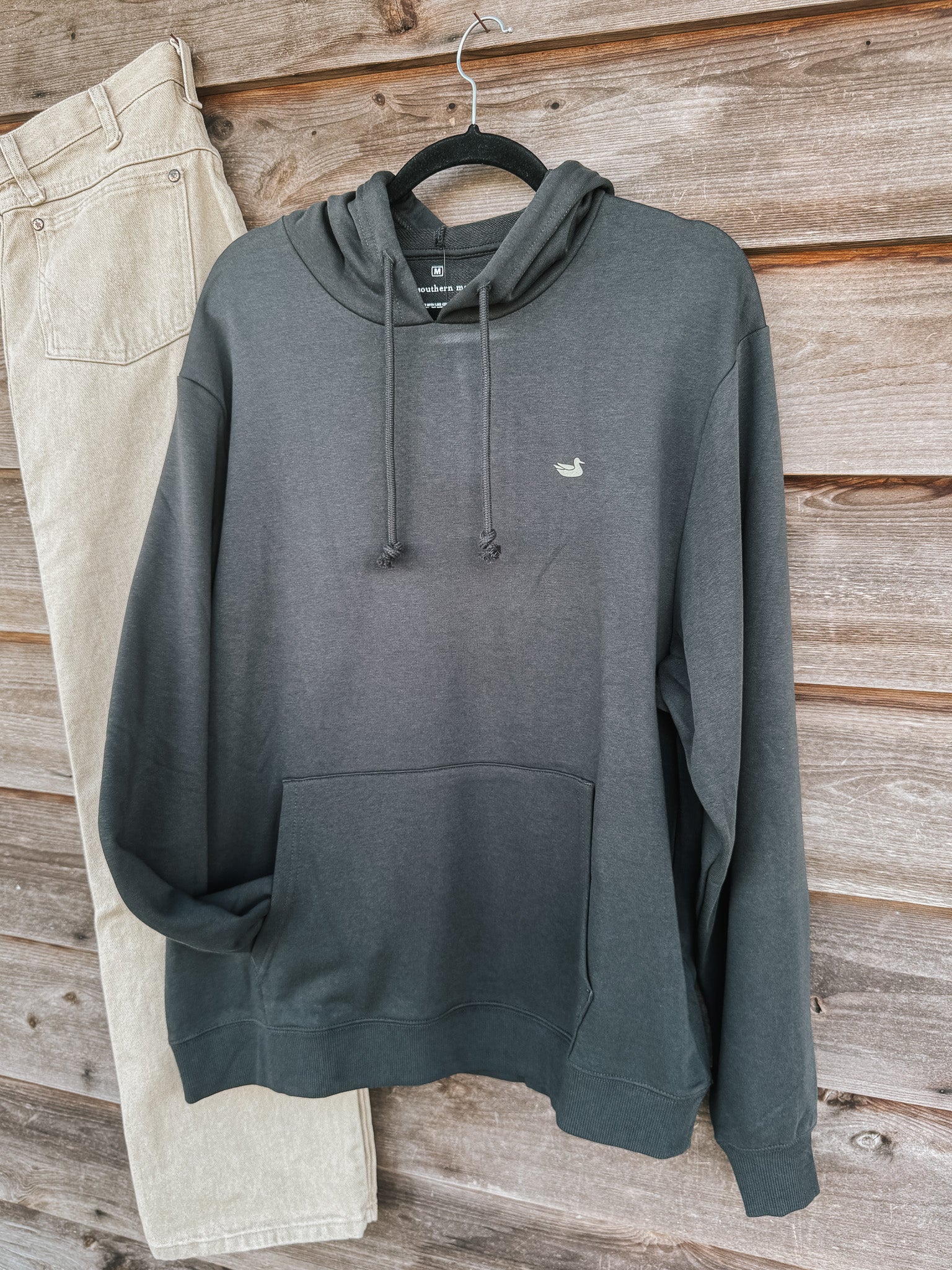 Men's Southern Marsh Surfside Hoodie Duck Originals in Charcoal Gray