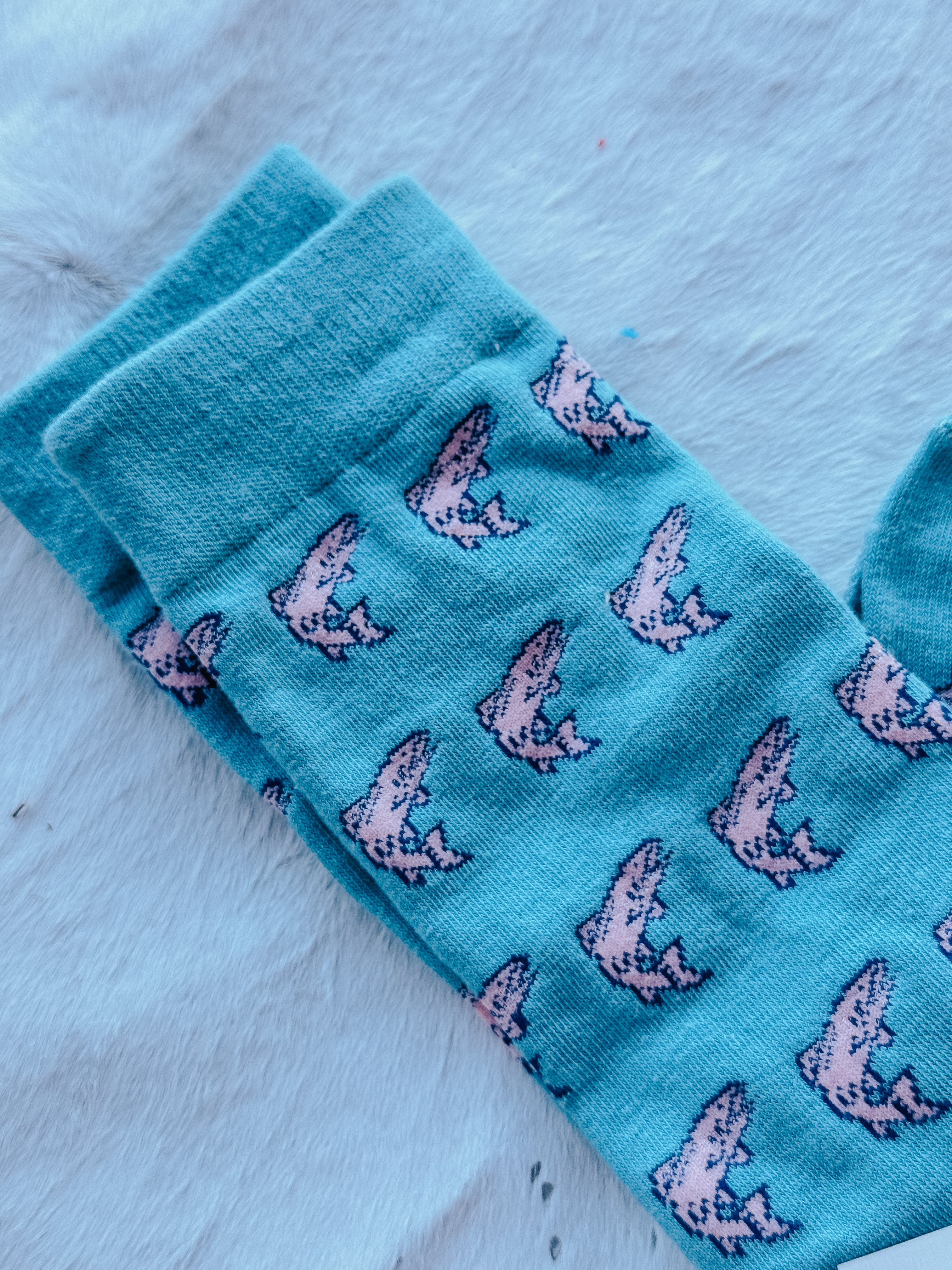 Calcetines de pesca del día correctamente atados