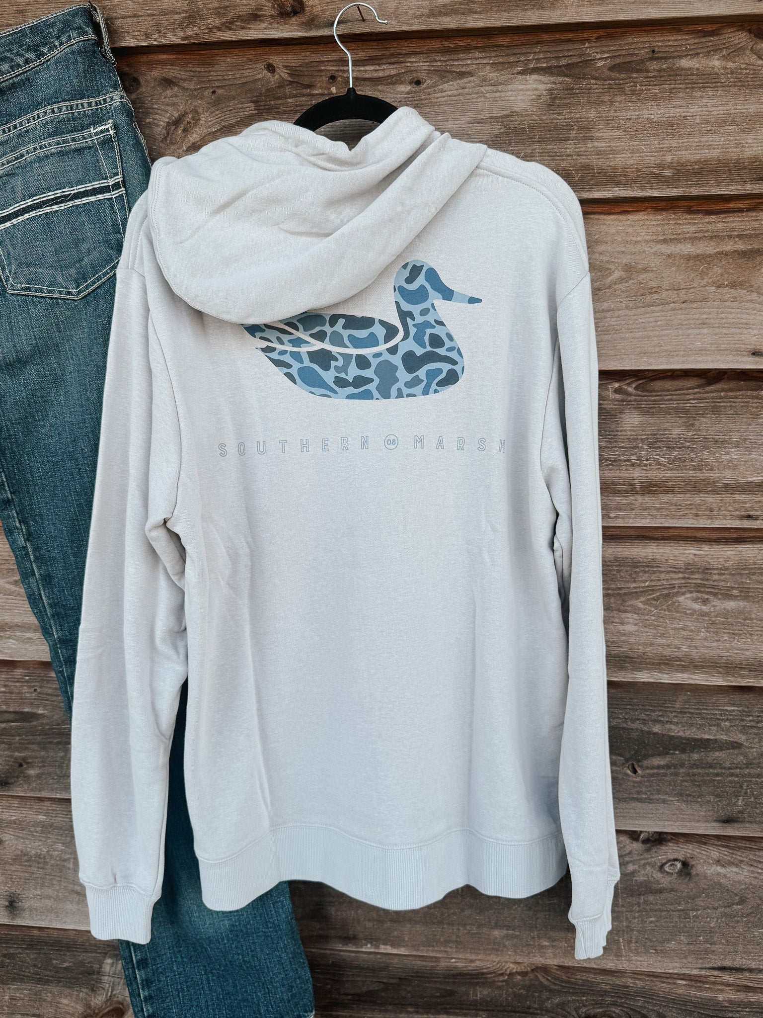 Men's Southern Marsh Surfside Hoodie - Duck Originals in Gray