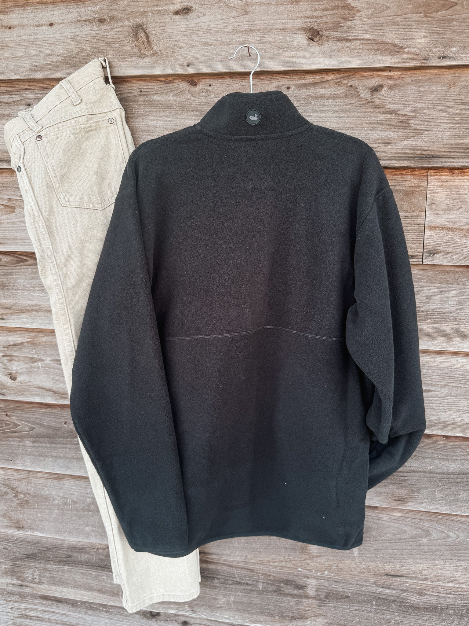 Southern Marsh Mallard Lake Fleece Pullover in Black