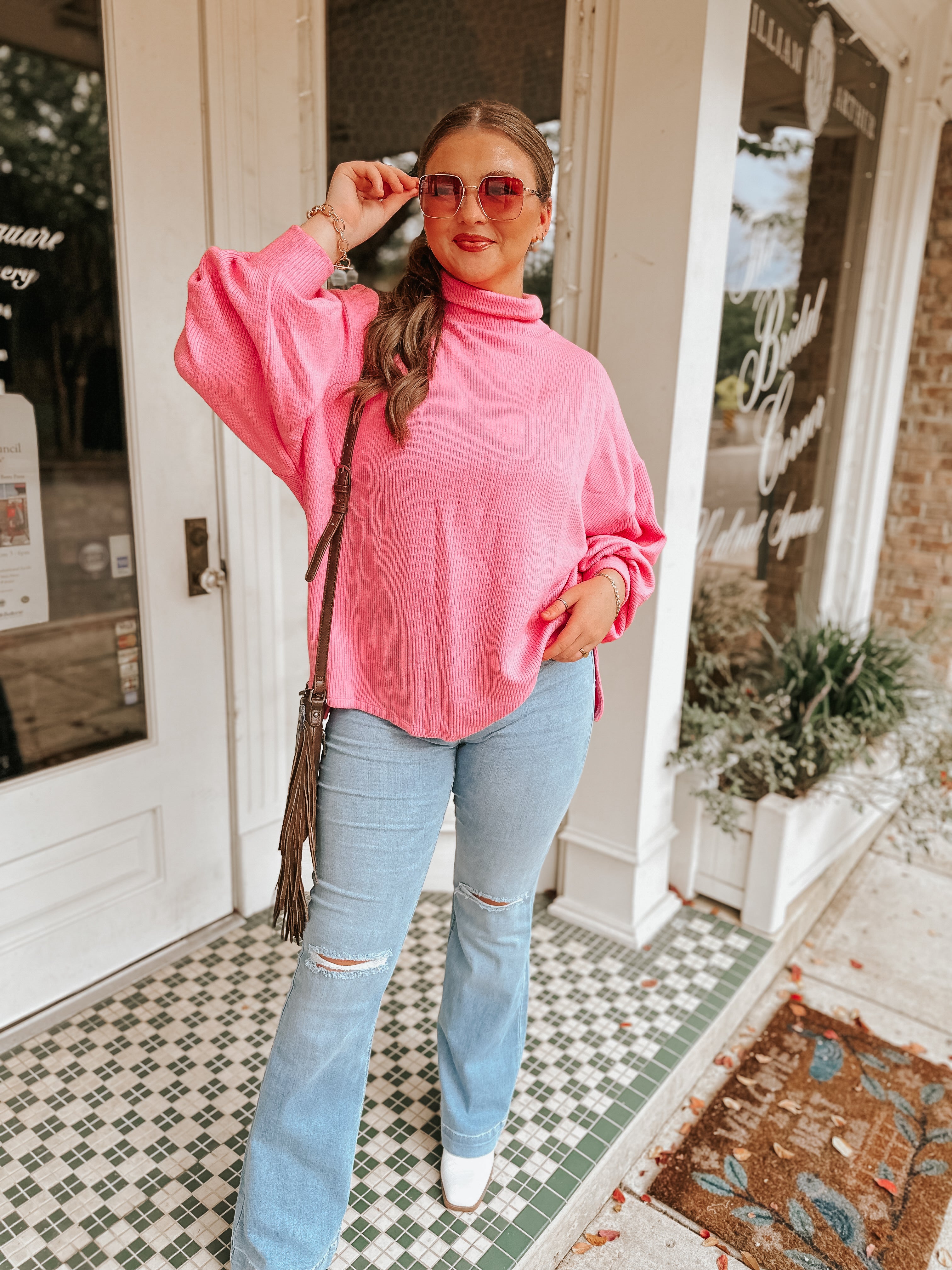 Pantalón de campana sin cierres con lavado claro Waverly