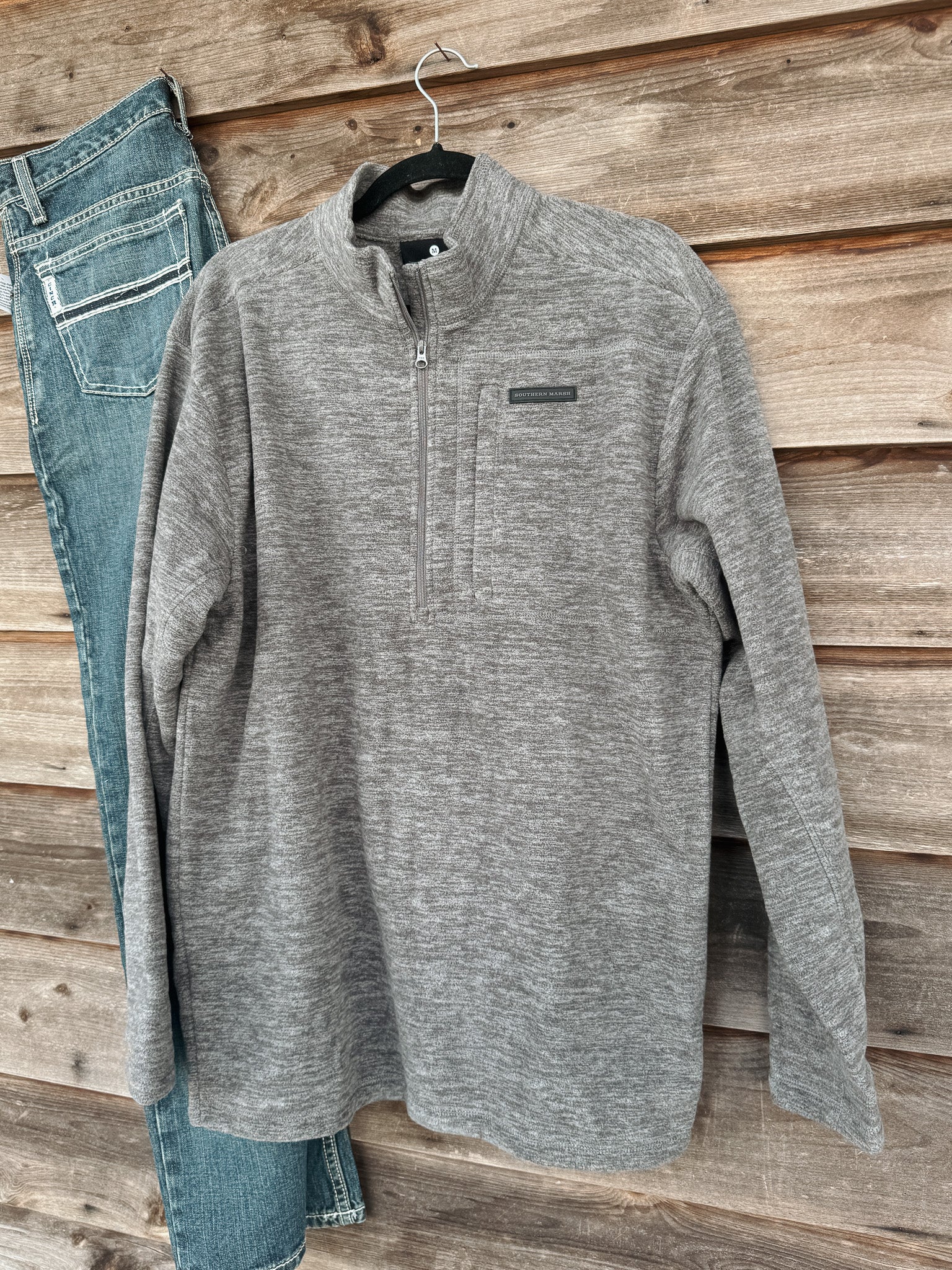 Men's Southern Marsh Maple Grove Brushed Pullover in Midnight Gray