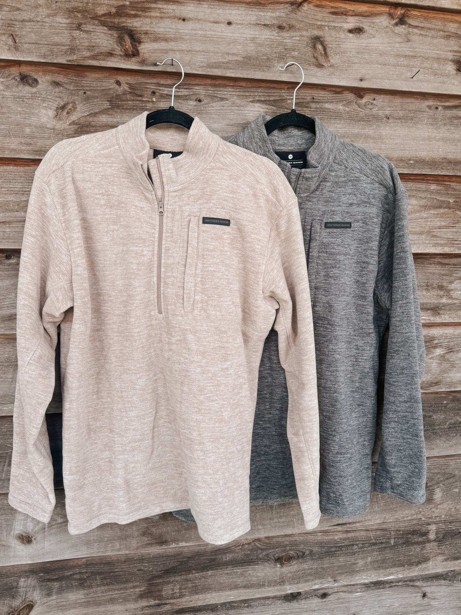 Men's Southern Marsh Maple Grove Brushed Pullover in Audubon Tan
