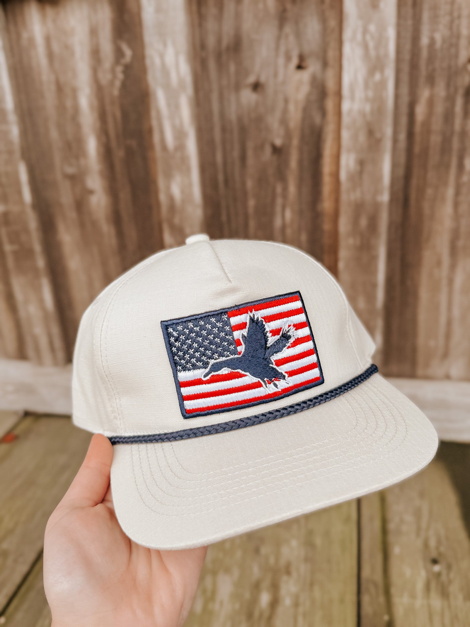 Burlebo American Flag Duck Cap