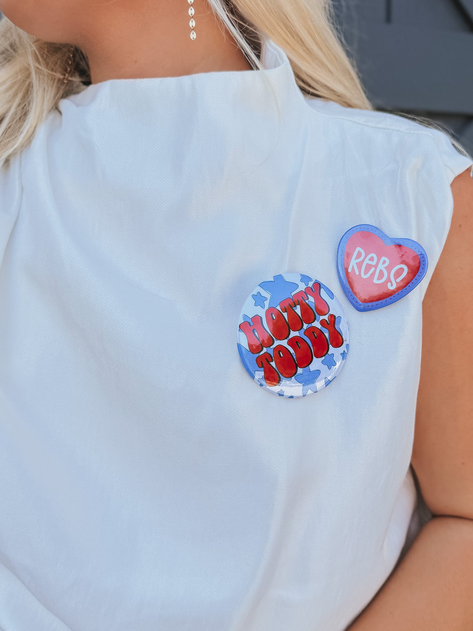 Heart Rebs Game Day Button